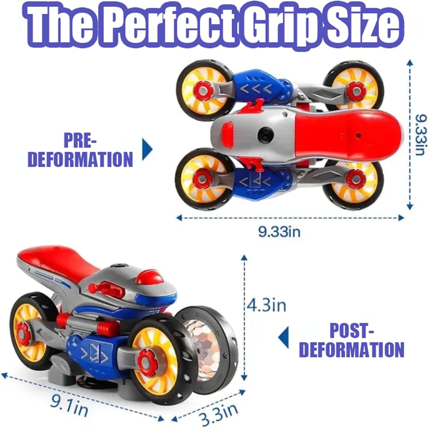 2025 Electric Deformation Motorcycle Toy - 360° Rotation Stunt Bike for Kids | Playtime & Outdoor Fun