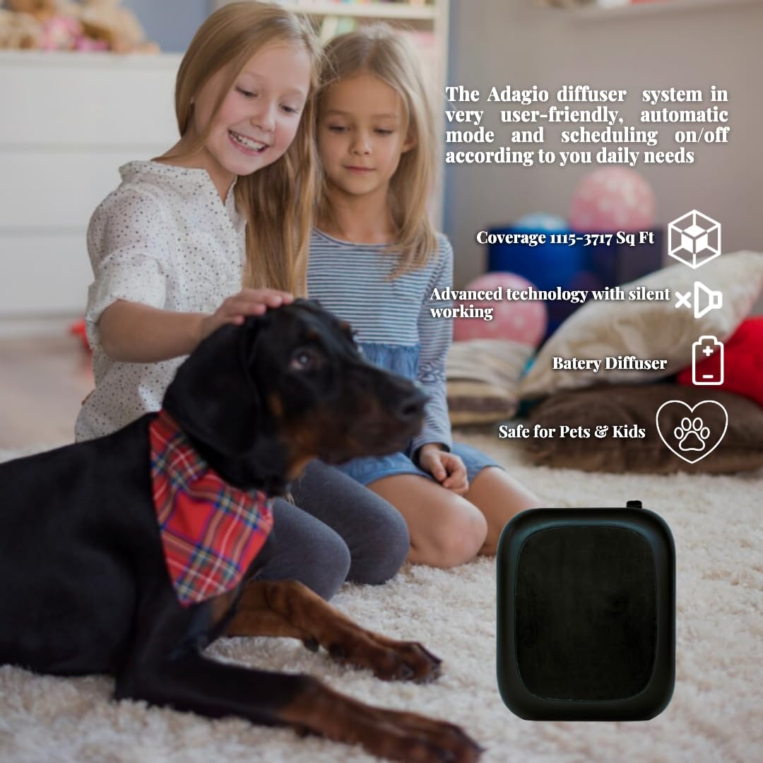 Puro Sentido by Scentrade - Battery Powered Aroma Diffuser for Home & Office, Automatic Operation, 6.8 Fl Oz Essential Oil Diffuser Covers 5300 Sq.Ft (White) - Perfect for Bedroom, Living Room, Spa, Yoga Studio & Hotel Rooms