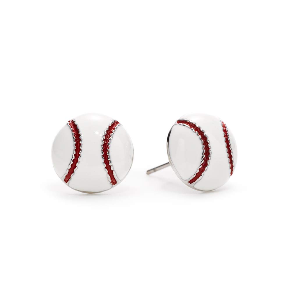 GIMMEDAT Sports Stud Earrings for Soccer, Volleyball, Softball, Tennis, Basketball, Baseball & Football - Trendy Jewelry Gift for Women, Girls, Moms & Players - Perfect for Game Day, Sports Events & Fan Apparel