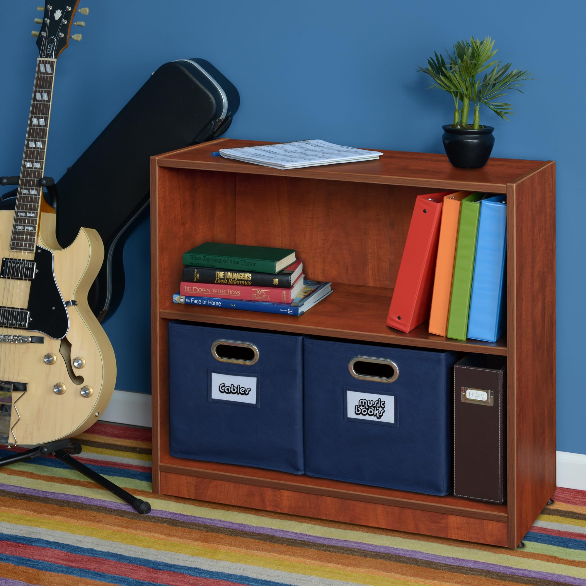 Regency High Bookcase Legacy - 30 Inch Cherry Wood Bookshelf for Home Office, Living Room & Library Storage Furniture