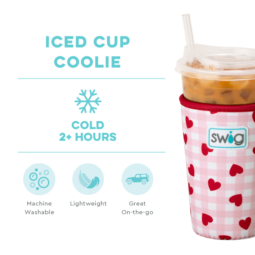 Red Hots Medium Iced Cup Coolie - Insulated Beverage Sleeve for Coffee, Tea & Cold Drinks - Perfect for Office, Travel & Outdoor Activities