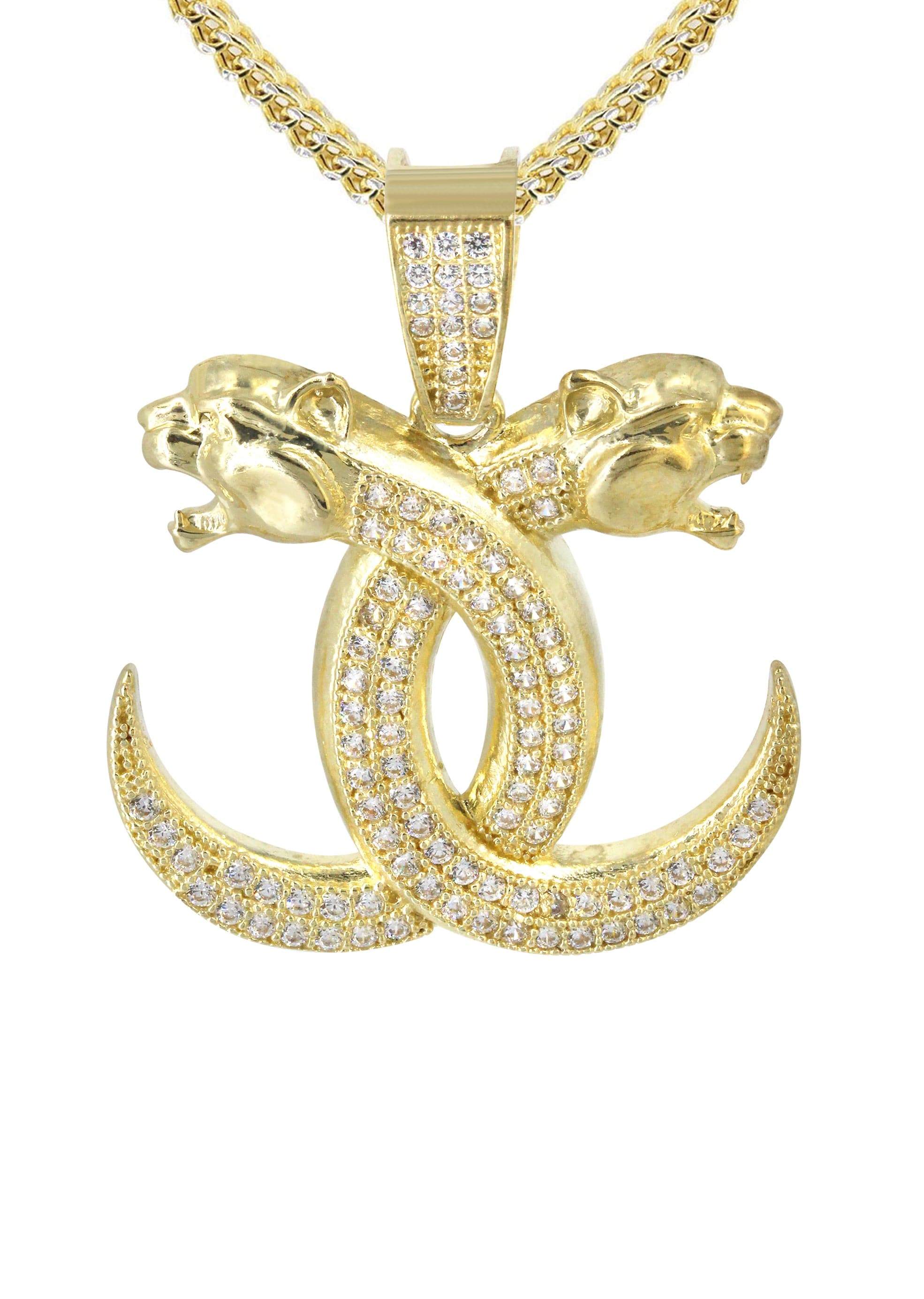 10K Yellow Gold Lion Head Necklace for Men & Women - 16.2 Grams Solid Gold Pendant Chain - Perfect for Gifts, Parties & Fashion Jewelry Collection