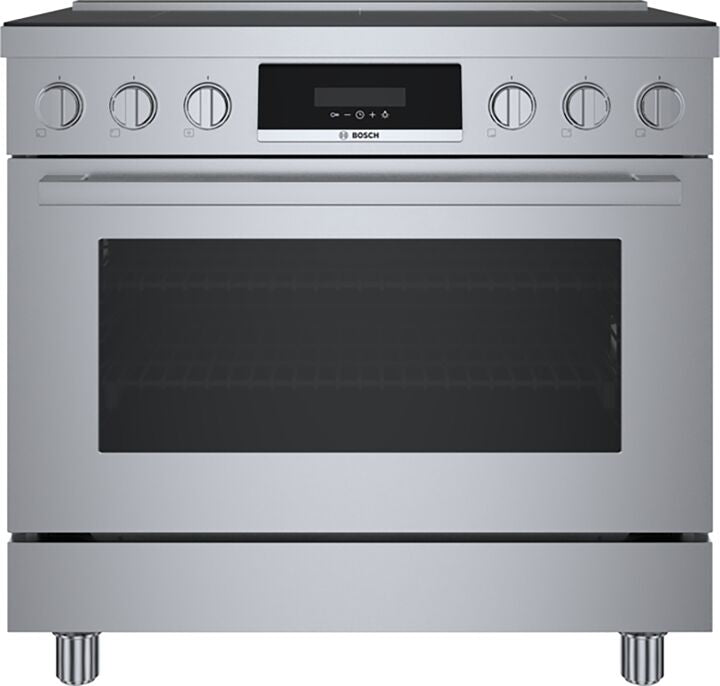 Bosch HIS8655C 36-Inch Stainless Steel Industrial Style Electric Induction Range - 3.7 cu. ft. Capacity - Professional-Grade Cooktop for Home Chefs & Commercial Kitchens - Perfect for Baking, Searing & Large Family Meals
