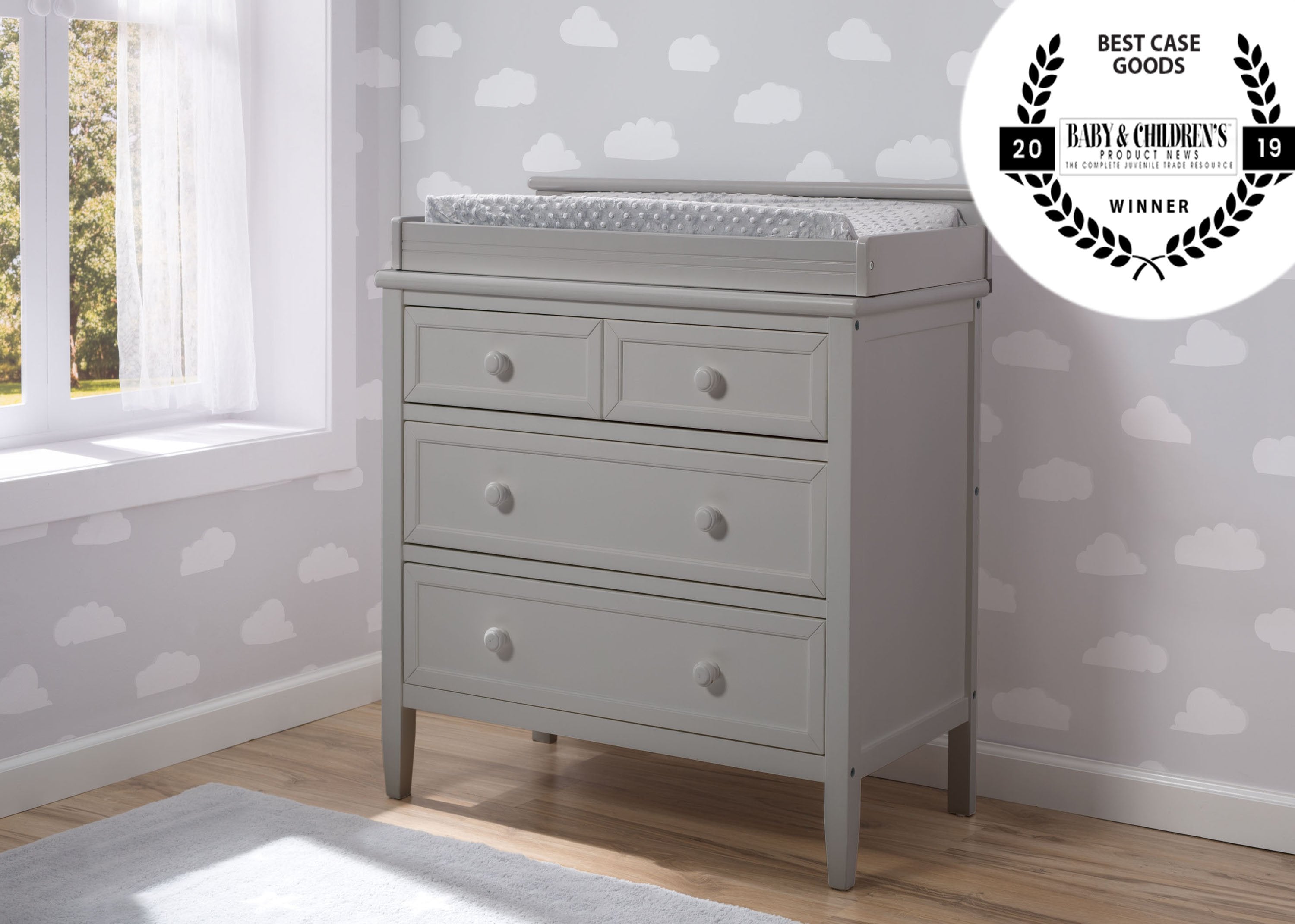 Epic Signature 3-Drawer Baby Dresser with Changing Table Top - Perfect for Nursery Organization & Diaper Changing
