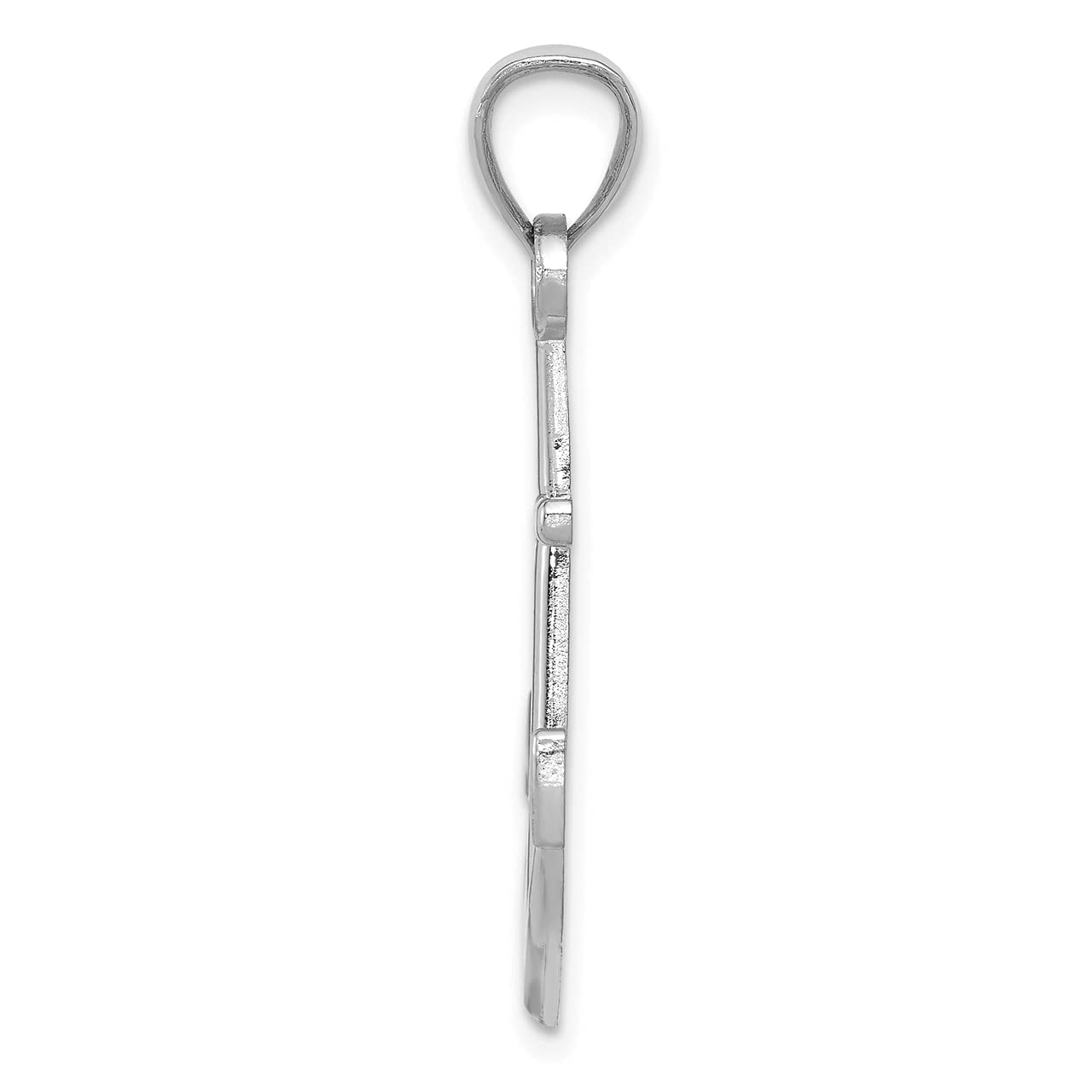 Lex & Lu 14k White Gold Polished Anchor Pendant Necklace - Elegant Jewelry Gift for Women, Perfect for Daily Wear & Special Occasions