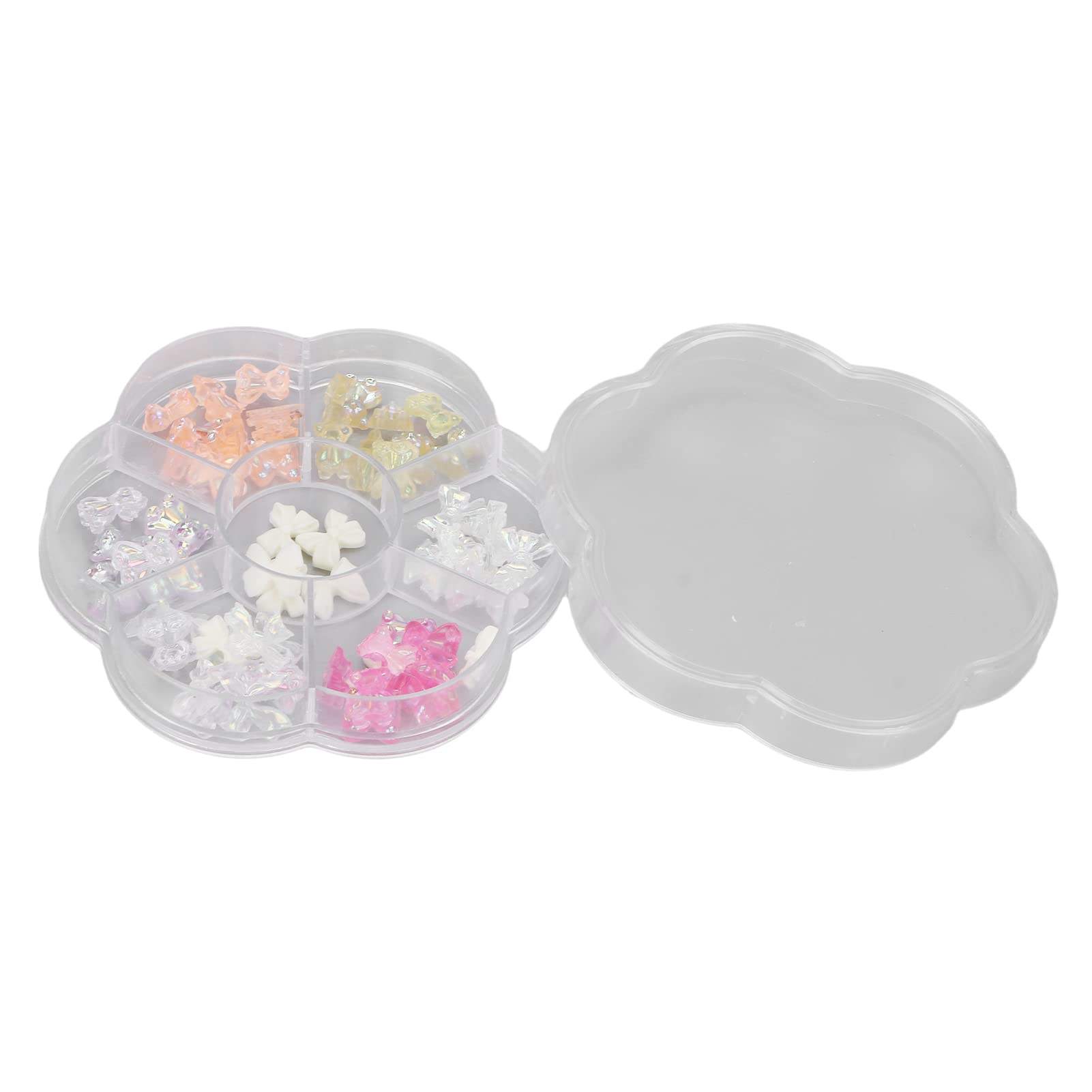 3D Mix Color Resin Bowknot & Cute Bear Nail Art Decorations - Sparkling Nail Glitter Charms for Professional Salon & DIY Manicure | Perfect for Nail Art, Party, Wedding & Special Occasions
