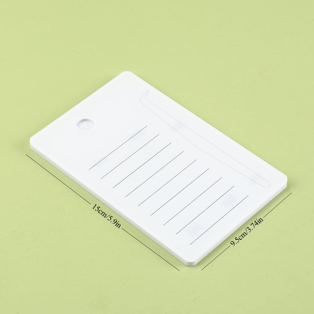 Professional Acrylic Eyelash Extension Palette - False Eyelash Organizer with Adhesive Glue & Tweezers - Individual Lash Holder Tray for Salon & Home Use (White) - Perfect for Lash Artists & DIY Beauty Enthusiasts