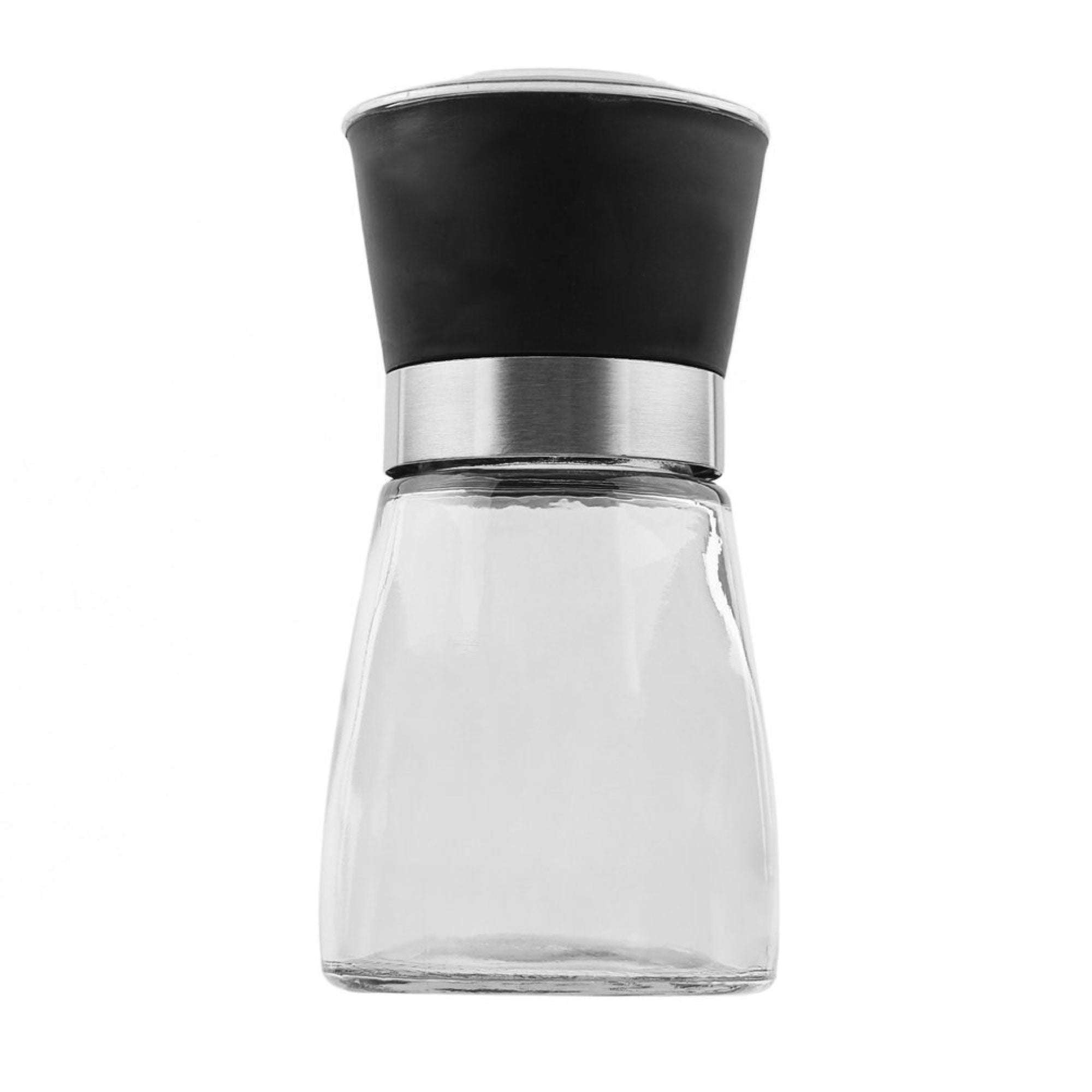 12-Pack 150ml Glass Salt and Pepper Grinder Set - 12cm Height, Adjustable Ceramic Core, Refillable Spice Mill for Kitchen, Dining Table, or Restaurant Use