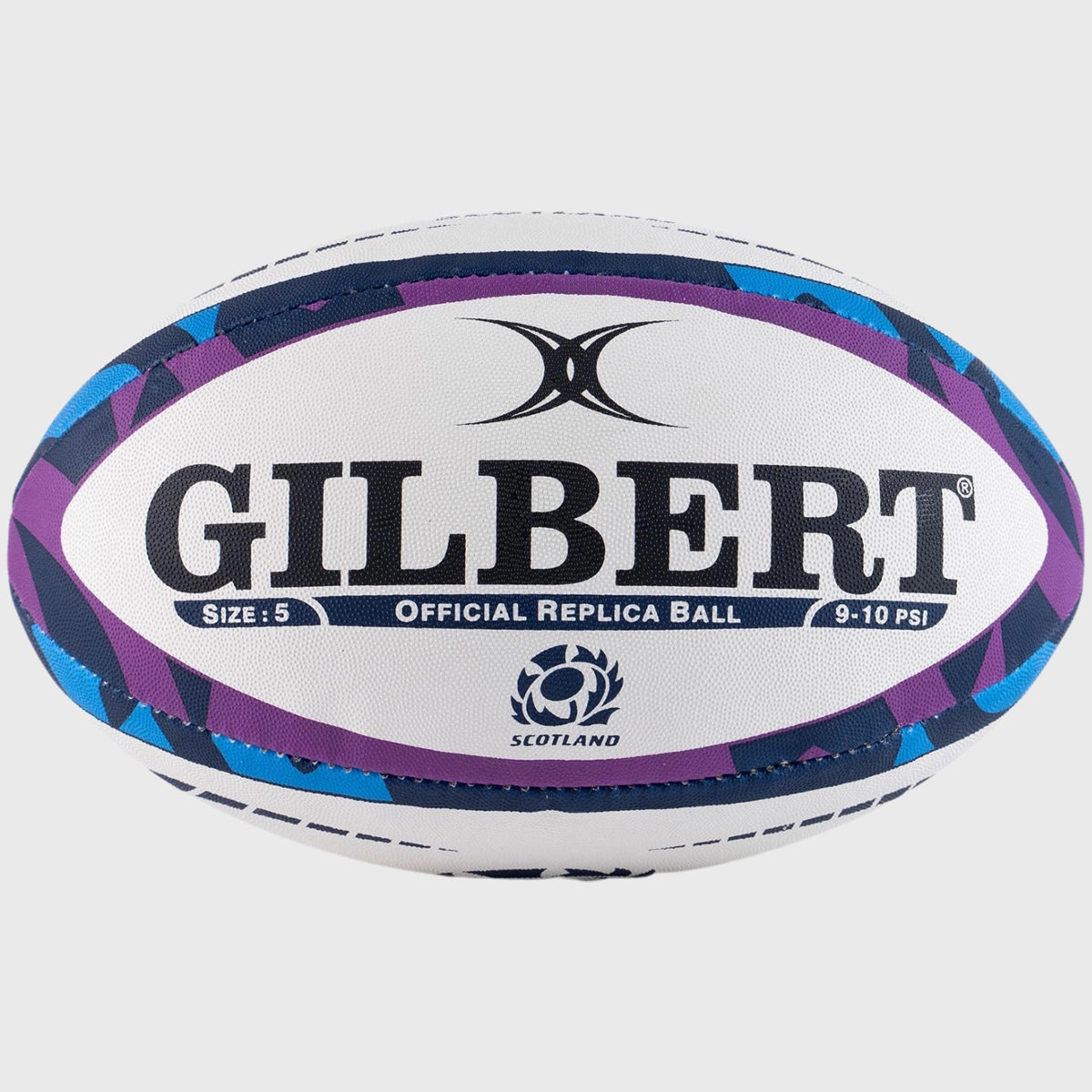 Gilbert Scotland Replica Rugby Ball - Official Size Navy & Purple Rugby Ball for Training & Matches - Perfect for Rugby Fans, Collectors & Sports Enthusiasts