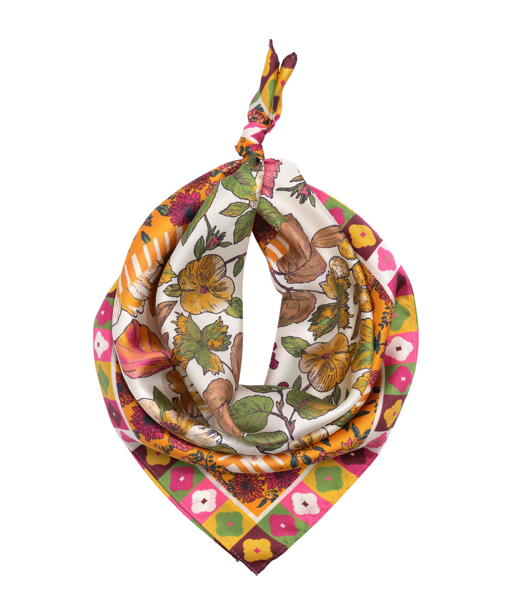 Forest Floor Silk Bandana - Soft & Stylish Scarf for Women & Men - Perfect for Outdoor Adventures, Travel, and Fashion Accessories