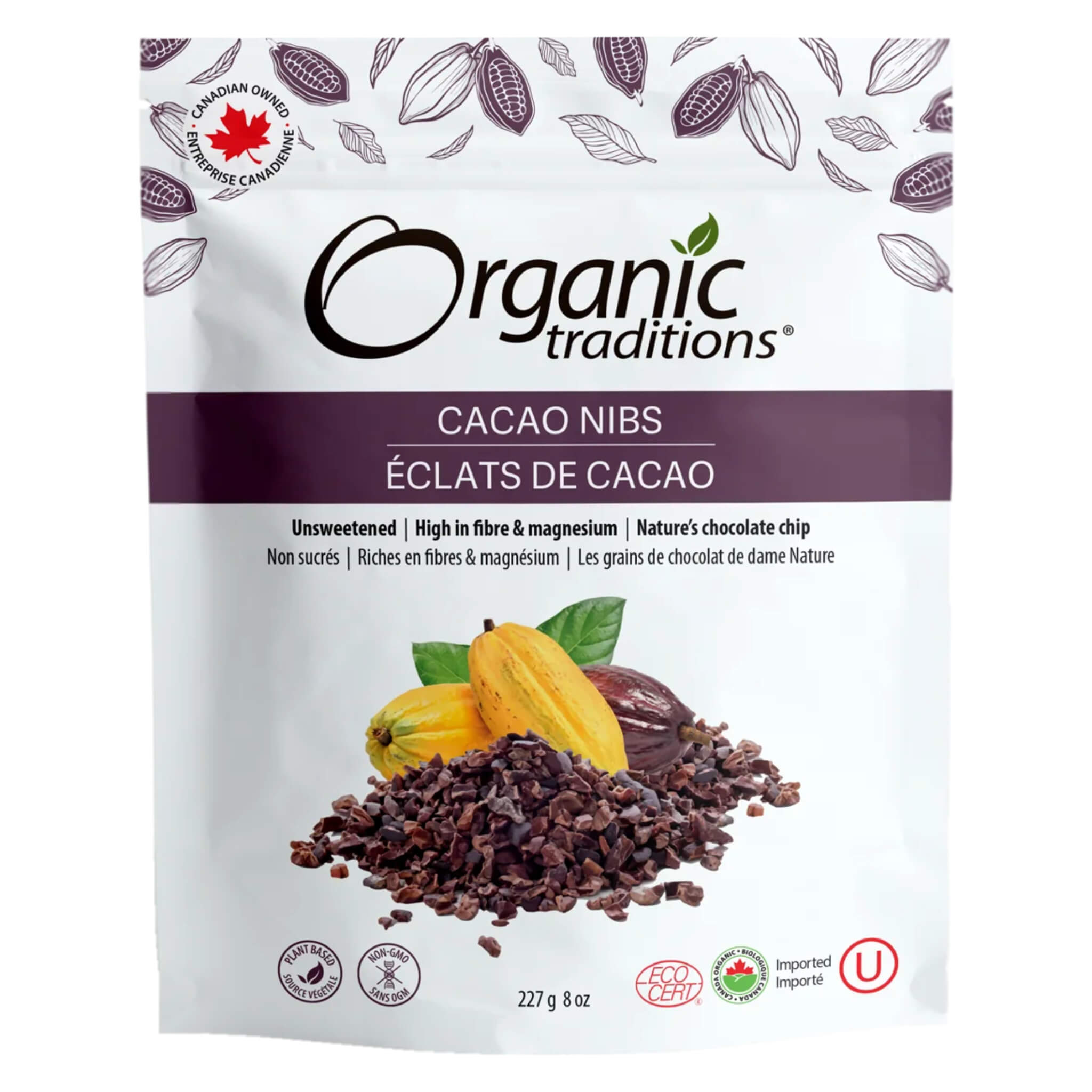 Organic Raw Cacao Nibs - Premium Superfood for Baking, Smoothies & Healthy Snacks - Vegan, Gluten-Free & Non-GMO - Perfect for Desserts, Granola & Energy Bars