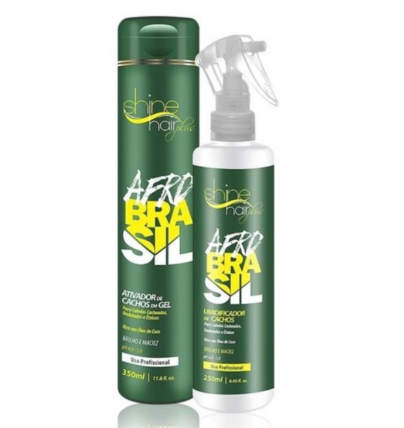 Afro Brasil Curls Shine & Softness Maintenance Treatment Kit (2 Items) - Hydrating Hair Care for Natural Curls & Coils - Perfect for Daily Moisture & Definition