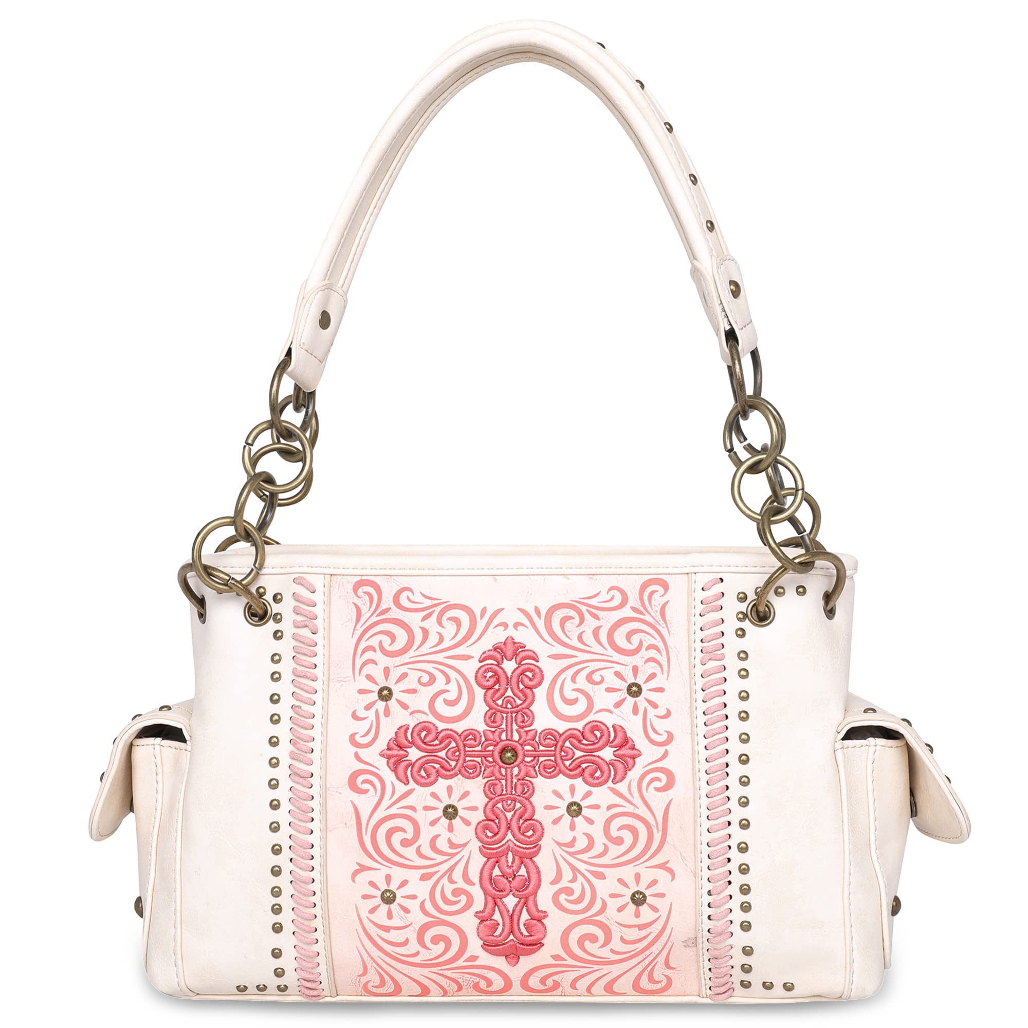 Montana West Western Handbag for Women - Concealed Carry Satchel Purse with Adjustable Strap | Stylish & Functional Cowhide Leather Crossbody Bag for Everyday Use, Travel & Outdoor Activities
