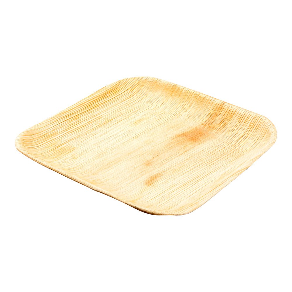 Restaurantware Indo 6x6 Inch Square Palm Leaf Plates - 100-Pack Microwave & Oven Safe Appetizer Plates | Eco-Friendly Areca Palm Leaf Dinnerware for Hot & Cold Foods | Perfect for Parties, Catering & Sustainable Dining