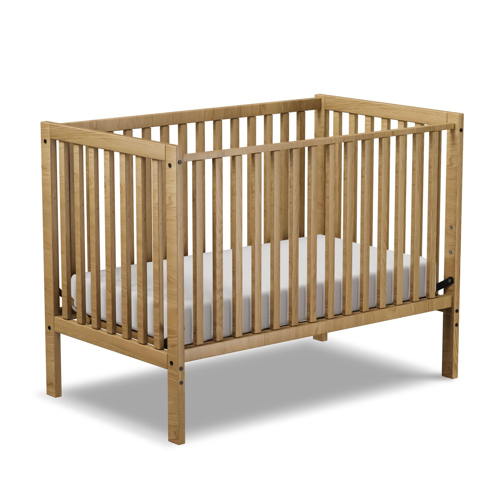 5-in-1 Convertible Baby Crib to Toddler Bed - Natural Pinewood Full Size Nursery Furniture with Non-Toxic Finish | Safe & Sustainable Wooden Crib for Newborns & Small Babies | Perfect for Nursery Rooms, Daycare Centers & Small Spaces
