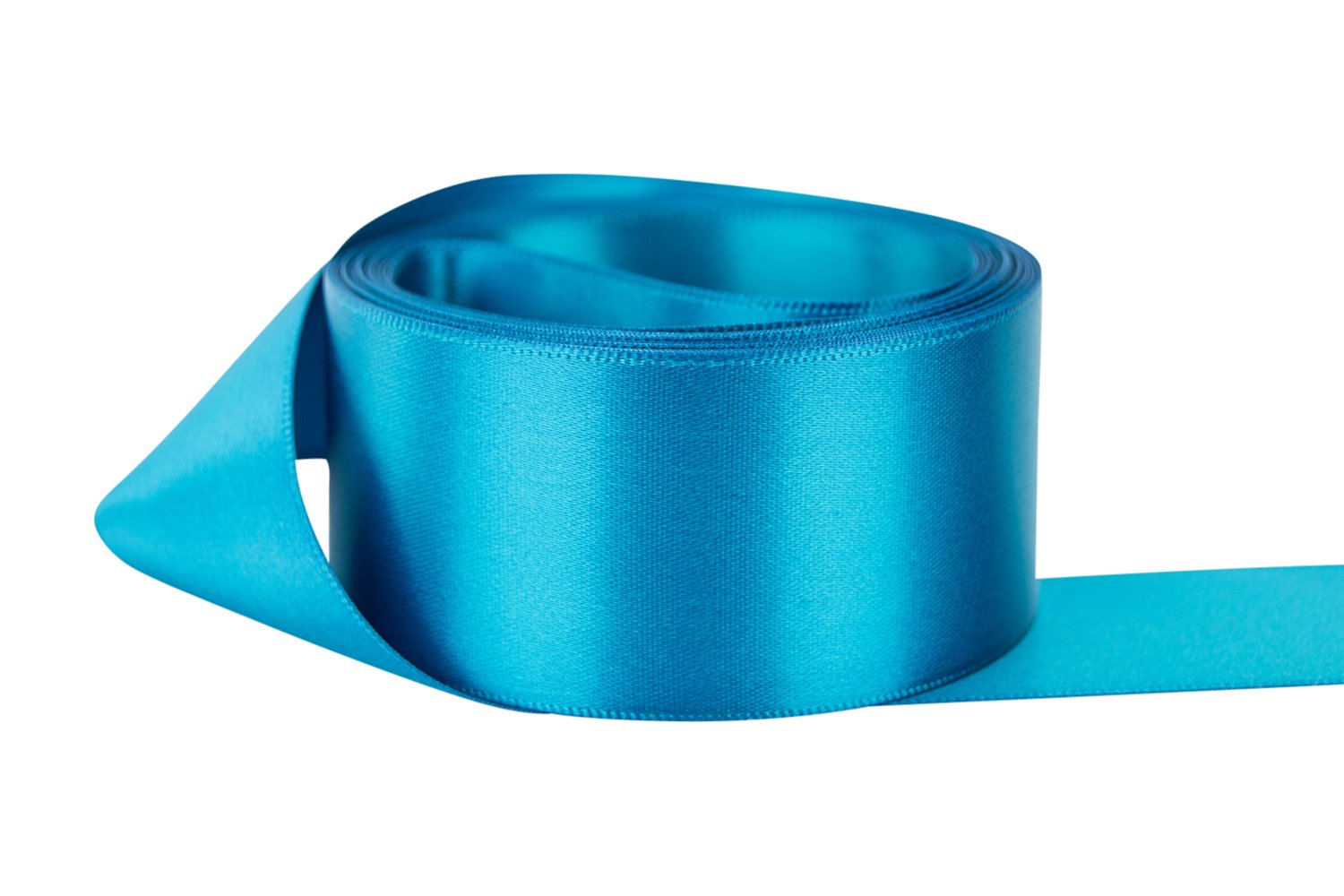 Double Faced Satin Ribbon 7/8 Inch Turquoise - 100% Polyester Craft Ribbon by The Yard for Gift Wrapping, Hair Bows & DIY Decor | Ribbon Bazaar