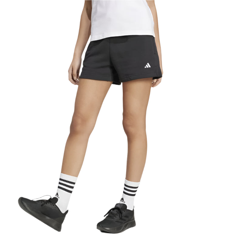 Adidas Women's Essentials Small Logo Fleece Shorts - Comfortable Athletic Lounge Shorts for Running, Yoga & Casual Wear