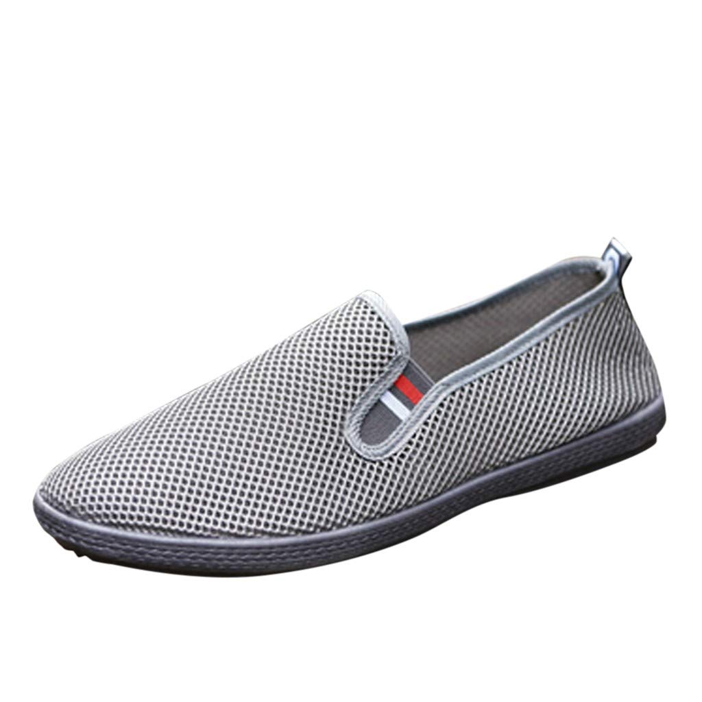 Breathable Men's Mesh Slip-On Boat Shoes - Lightweight Casual Driving Shoes for Men | Perfect for Work, Travel & Outdoor Activities