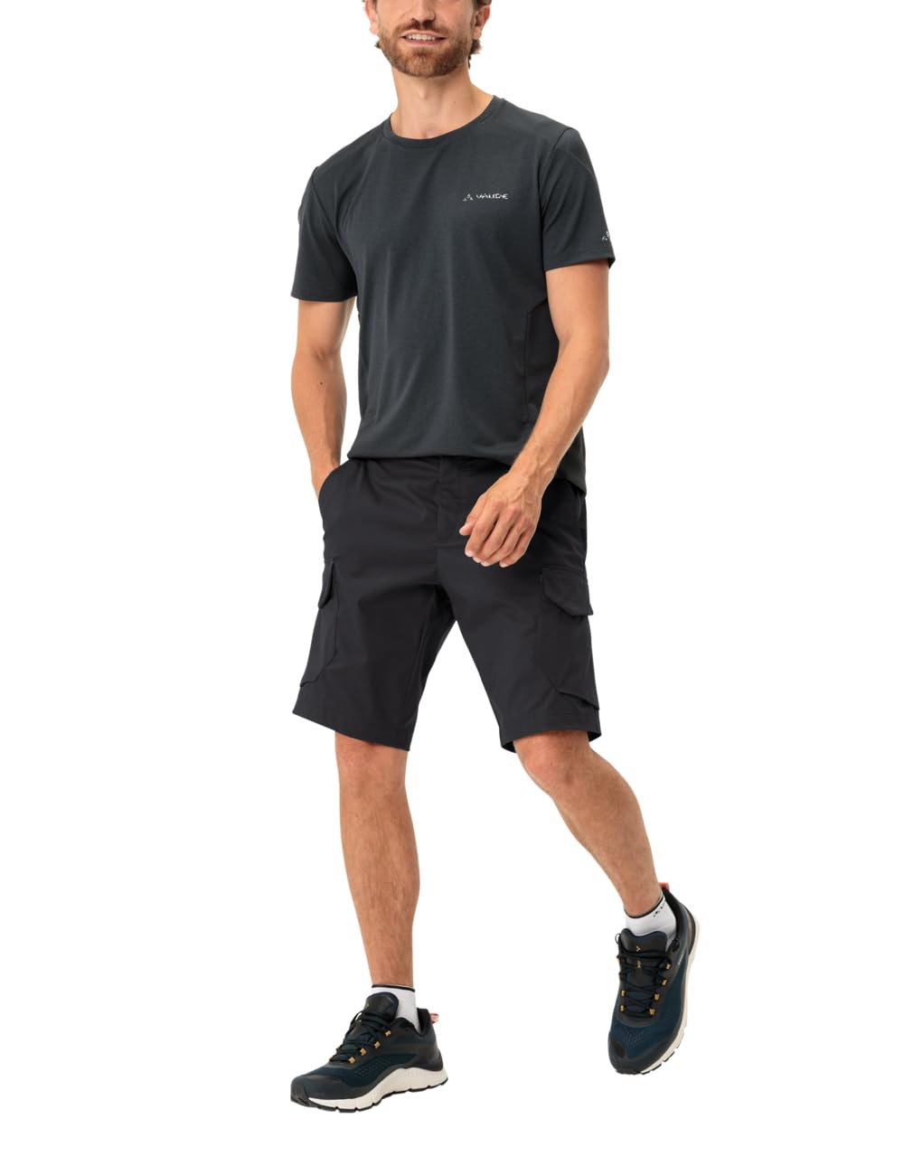 VAUDE Men's Neyland Cargo Shorts - Durable Outdoor Hiking & Travel Shorts for Men - Quick-Dry, Multi-Pocket Adventure Shorts for Camping, Fishing & Summer Activities