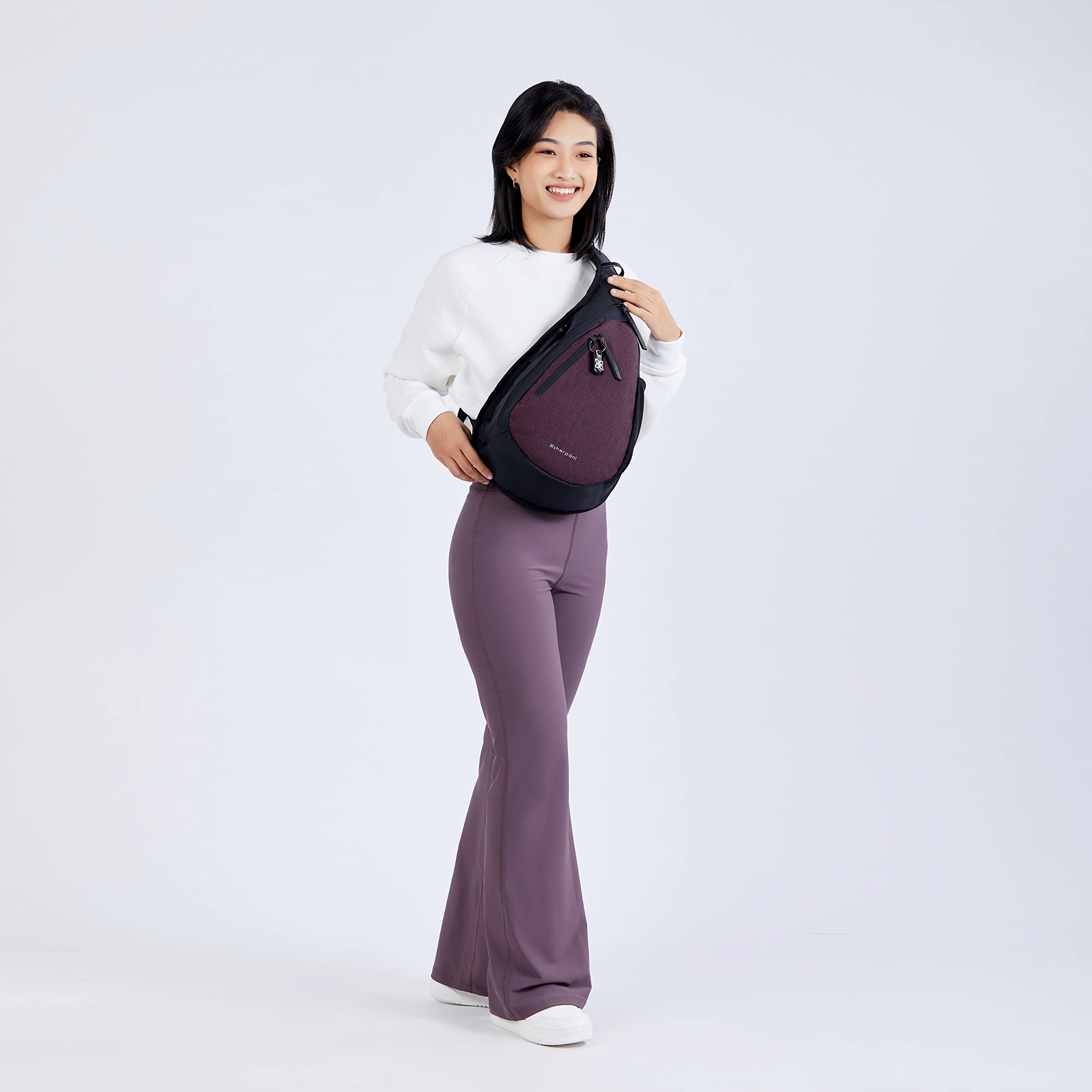 Sherpani Esprit Anti-Theft Sling Backpack for Women - Secure Crossbody Bag with RFID Protection, Lightweight Travel Purse Fits 10 Inch Tablet - Perfect for Commuting, Shopping & Outdoor Adventures