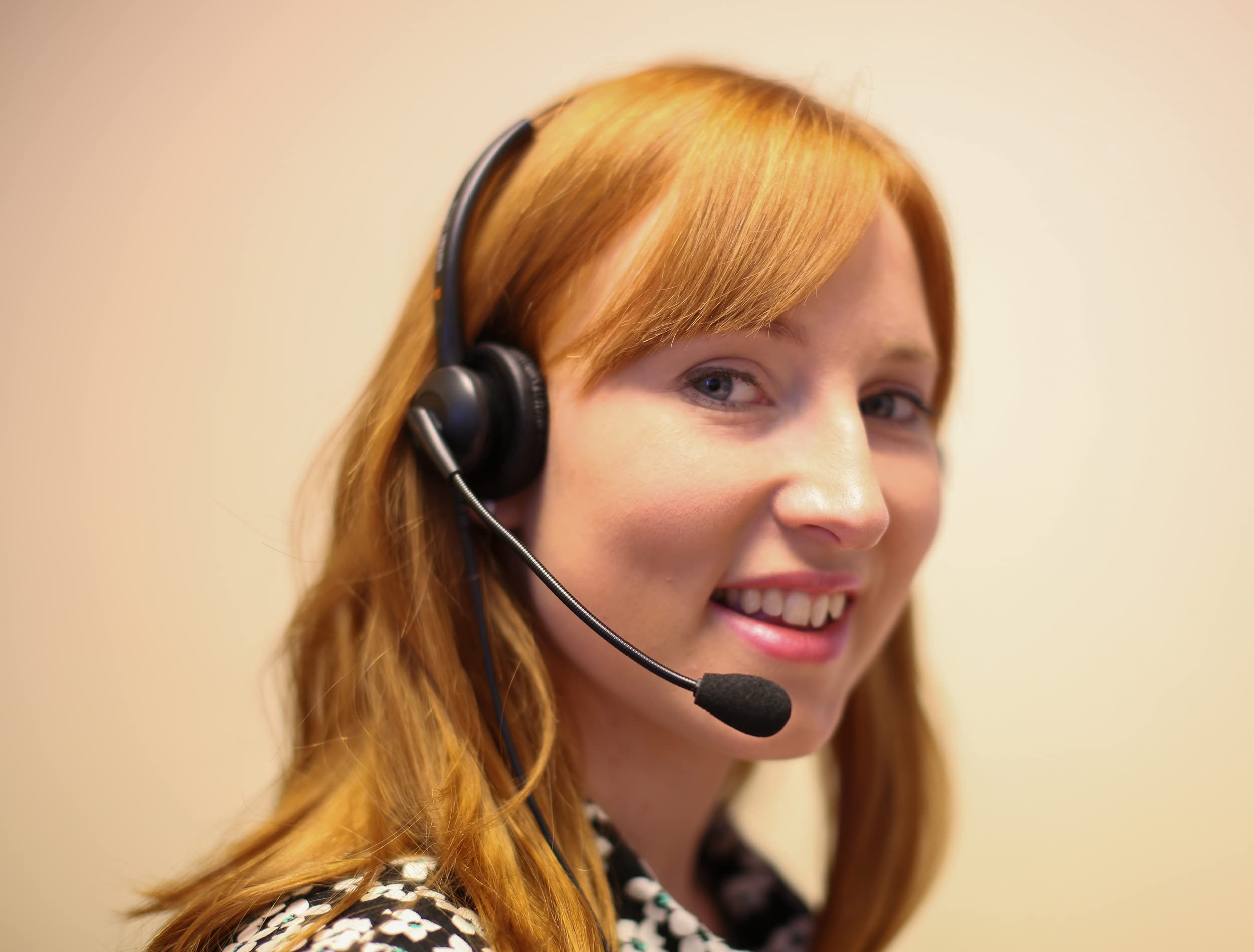 Eartec Single Ear Office Headset Compatible with Panasonic KX-DT321, KX-DT333, KX-DT343, KX-DT346, KX-DT521, KX-DT543 & KX-DT546 Digital Phones - Includes Free 2.5mm Jack Cable (Model QD011) - Ideal for Call Centers, Customer Service & Office Communications