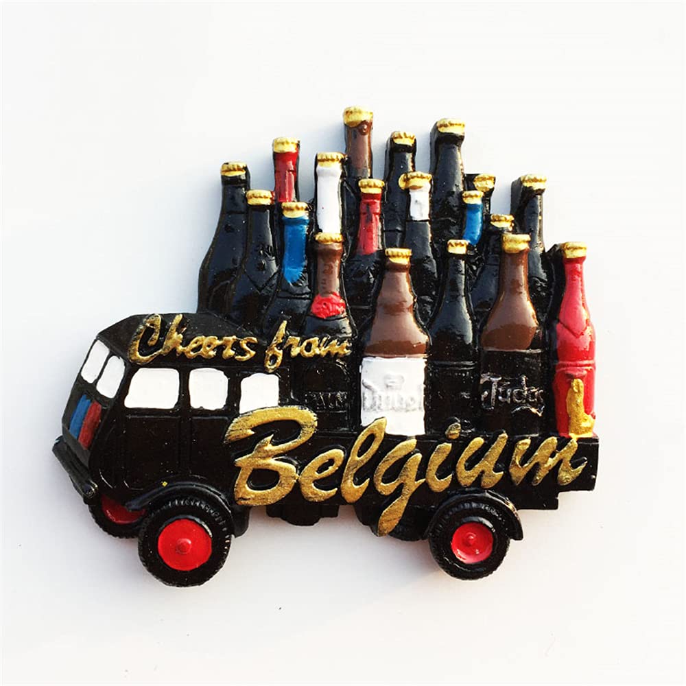 Belgium Beer and Chocolate Fridge Magnet - Travel Souvenir Gift, Magnetic Craft for Refrigerator, Office, and Home Decor - Perfect for Beer Lovers and Chocolate Fans