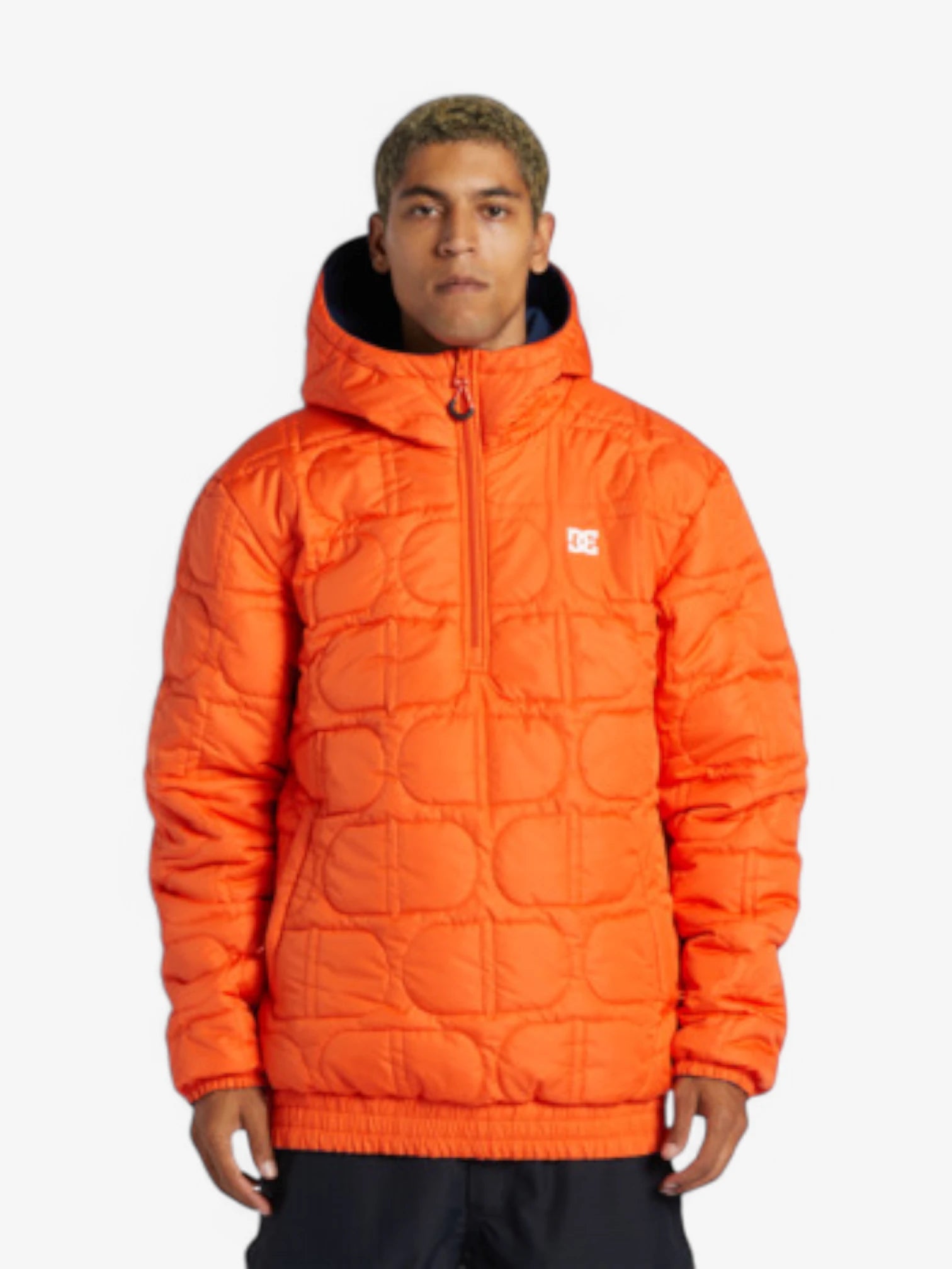 DC Snow Nexus Anorak Jacket - Blue, White & Orange - Waterproof Winter Coat for Men & Women - Perfect for Skiing, Snowboarding & Outdoor Adventures