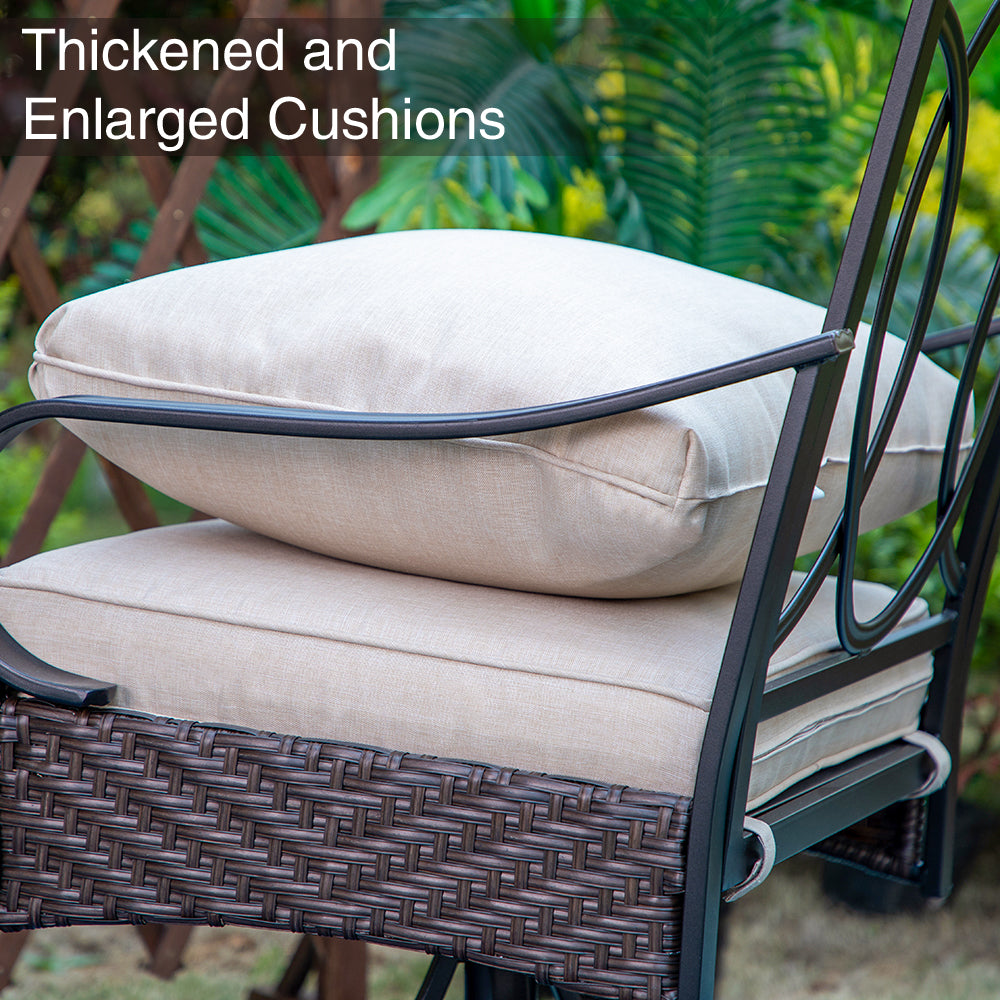Sophia & William 7-Piece Patio Dining Set with Luxurious Thick Cushion Rattan Swivel Chairs - Perfect for Outdoor Entertaining, Garden Parties & Backyard Relaxation
