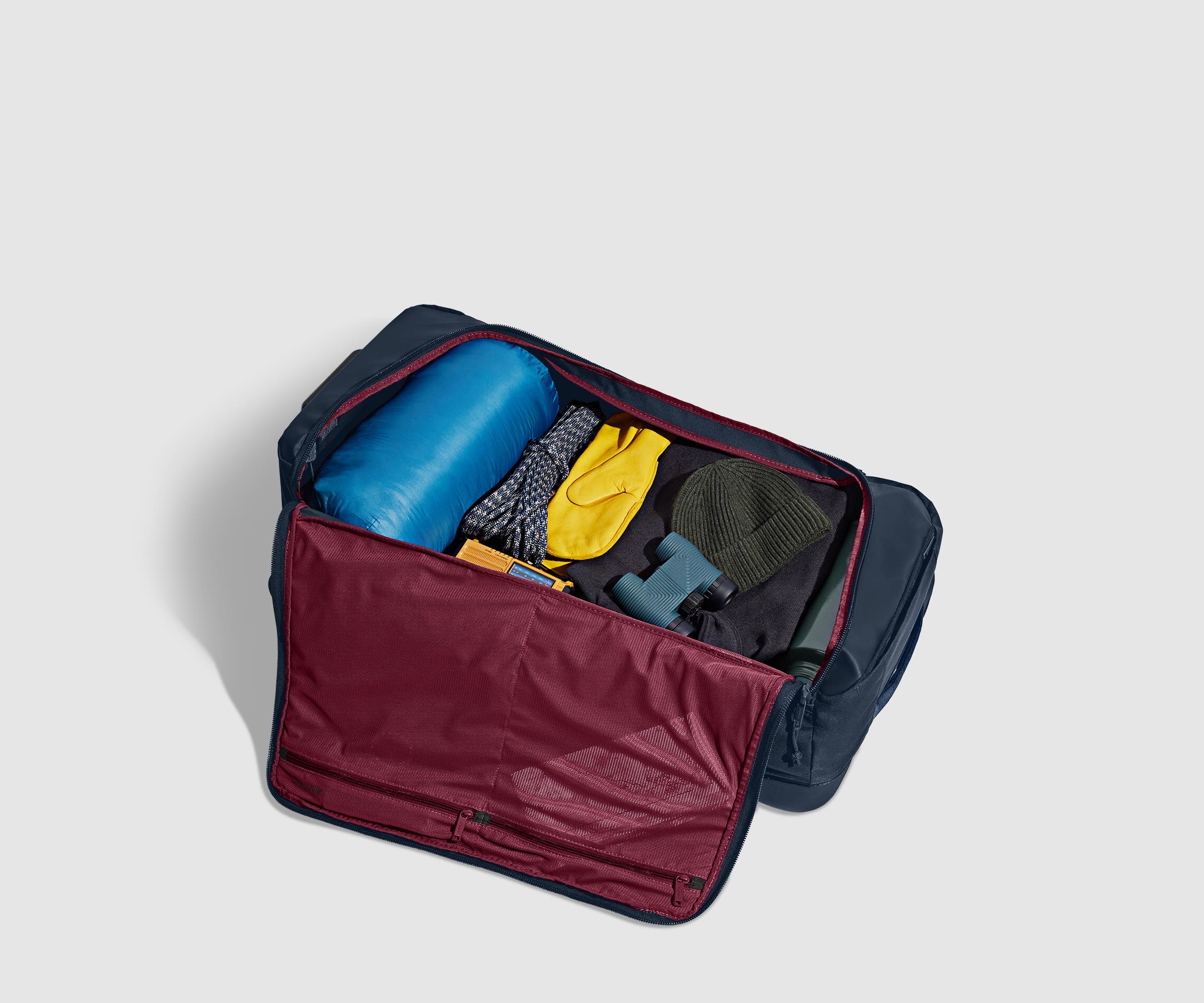 Active Rolling Duffle Bag 85L Navy Blue - Large Travel Duffel with Wheels for Gym, Sports, Camping & Weekend Getaways