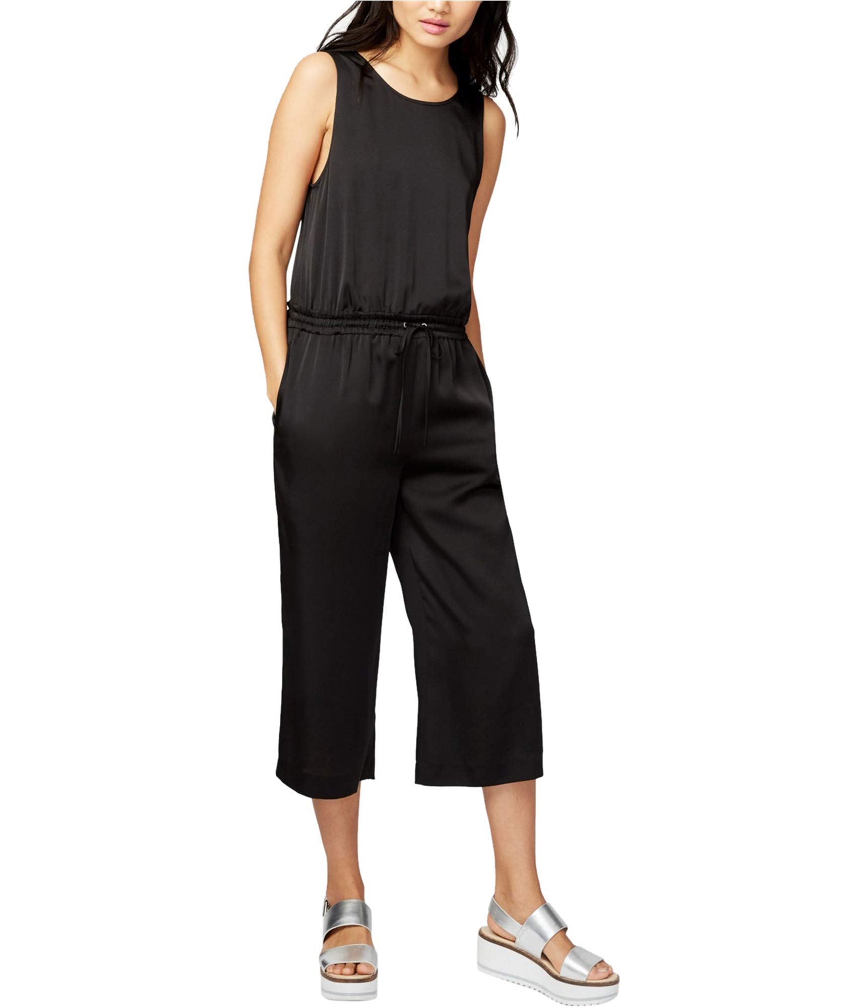Rachel Roy Women's Open Back Jumpsuit - Elegant Black XX-Large Romper for Evening Parties, Night Out & Summer Vacations