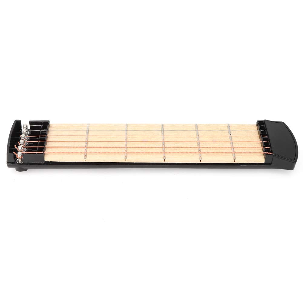 Portable 6-Fret Pocket Guitar Trainer - Finger Exercise & Chord Practice Tool for Beginners | Compact Travel Guitar Fretboard for On-The-Go Musicians (Home, Office, Travel, Camping)