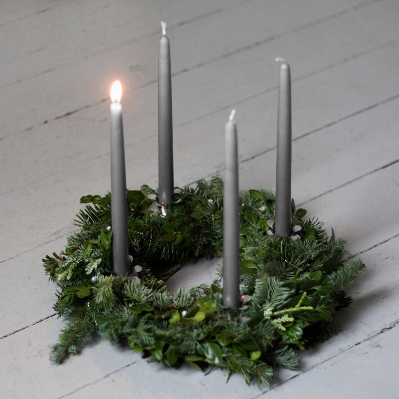 Liljeholmens Christinaljus 8-Pack Light Gray Candles - Perfect for Home Decor, Weddings & Holiday Celebrations