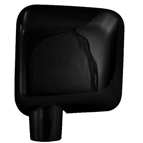 Set of 2 Gloss Black Full Mirror Covers for Jeep Wrangler JK 2007-2018 - Replacement Side View Mirror Covers for Off-Roading & Daily Driving