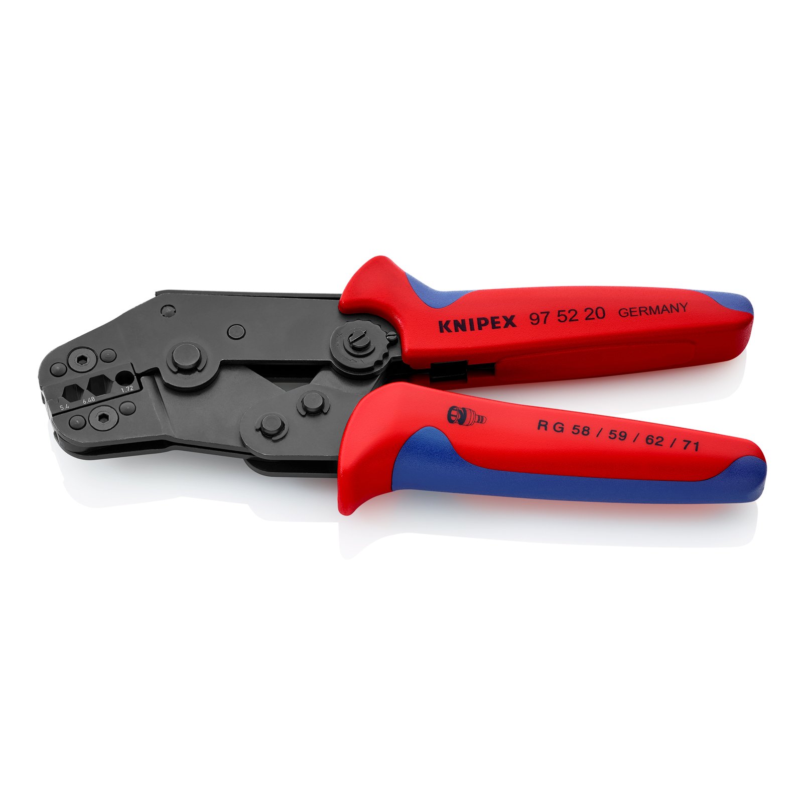 Knipex 97 52 20 Crimping Pliers for COAX, BNC & TNC Connectors - Professional Cable Tool for Network Installation & AV Setup