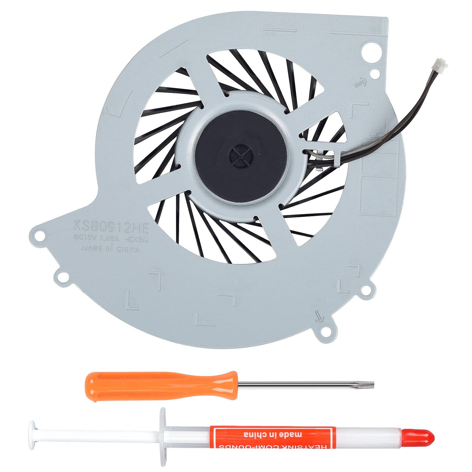 Original PS4 CPU Cooling Fan Replacement for Sony PlayStation 4 PS4 CUH-10XXA/CUH-11XXA Series (CUH-1000A/1001A/1100A/1115A) - Internal Cooler Fan with Installation Tool Kit | Perfect for Gaming Overheating Prevention & Console Maintenance