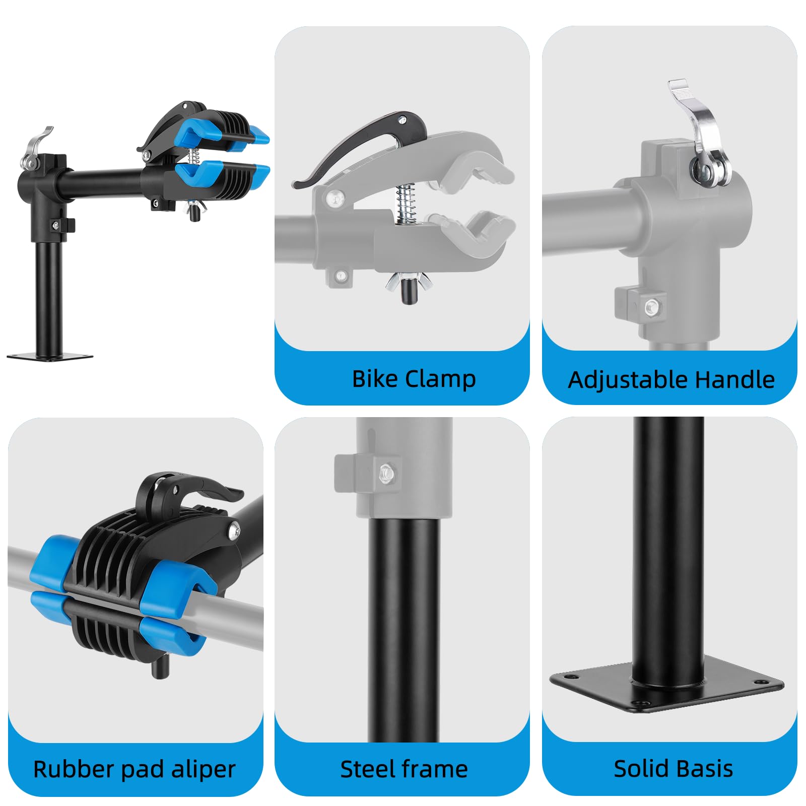Urban Deco Bike Repair Stand - Heavy Duty Wall Mounted & Bench Mount Bike Work Stand for Road & Mountain Bikes | Bicycle Maintenance Rack & Clamp | Perfect for Home Garage, Bike Shops & Outdoor Repairs