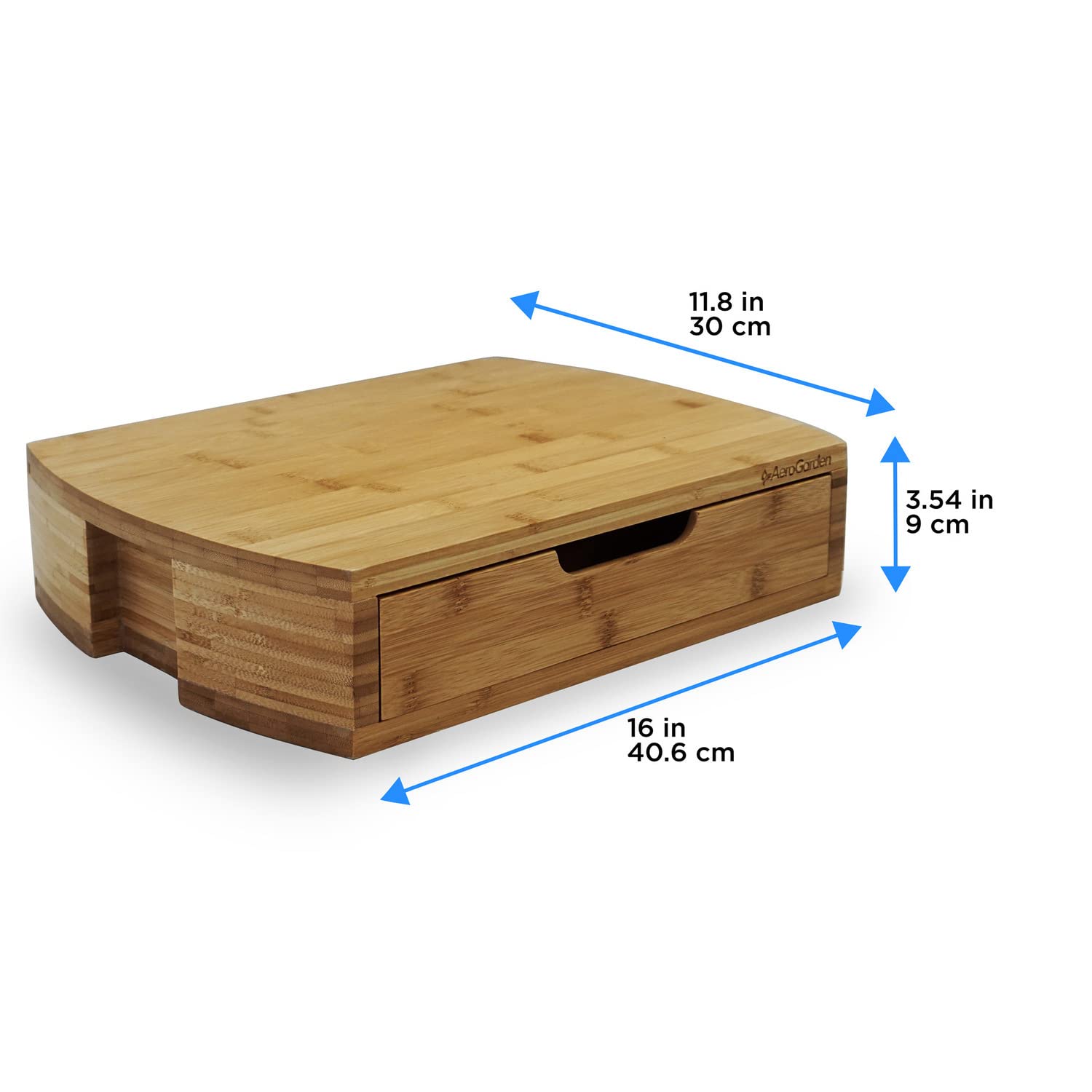 AeroGarden Bamboo Storage Drawer Organizer for Indoor Gardening Supplies - Perfect for Hydroponic Systems, Seed Starting & Herb Kits (Home & Kitchen Use)