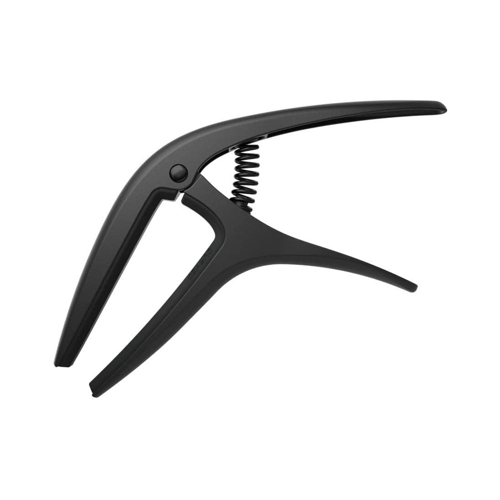 Ernie Ball P09600 Black Axis Dual Radius Capo - Premium Guitar Capo for Acoustic & Electric Guitars - Perfect for Live Performances & Studio Recording