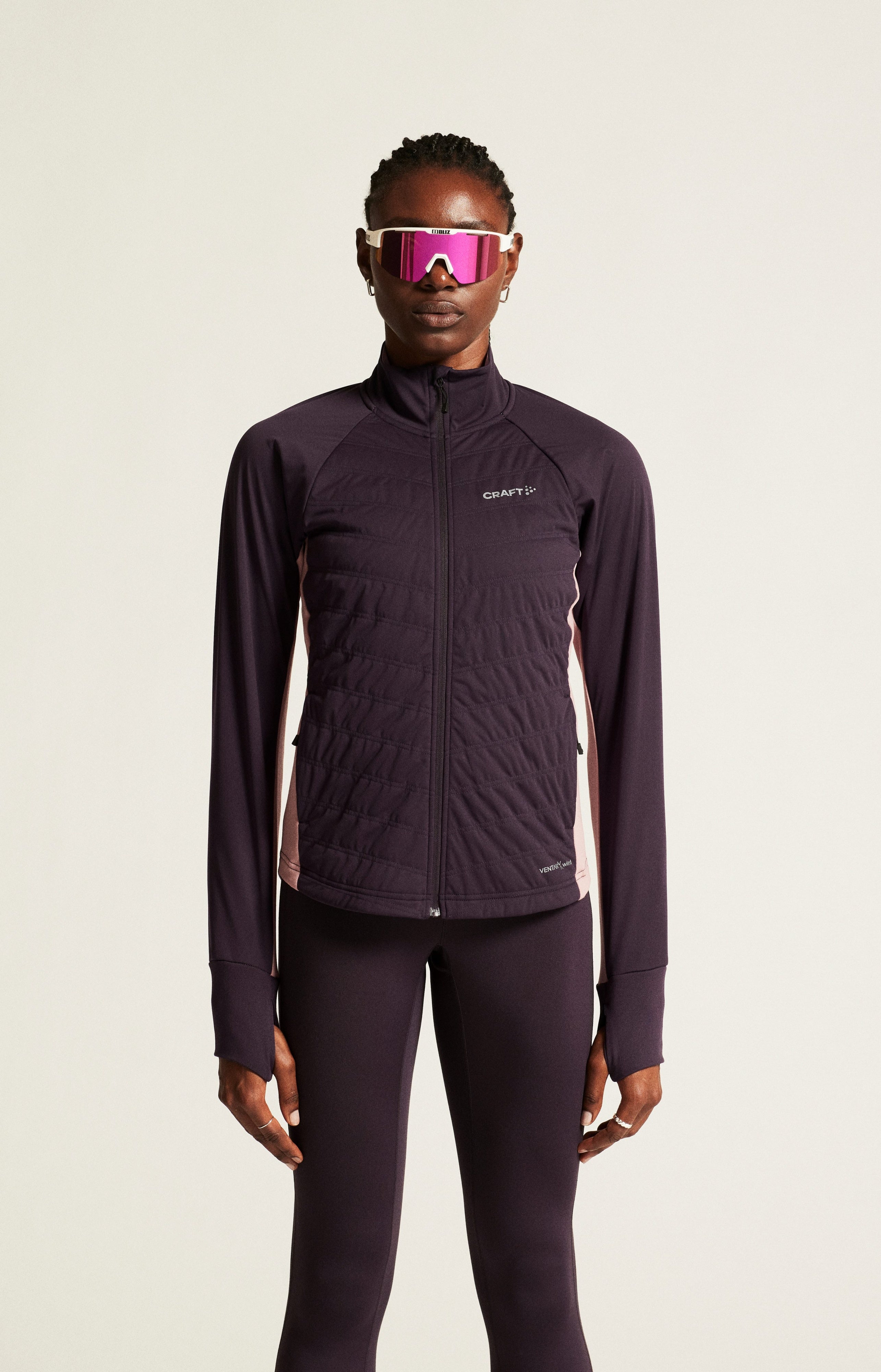 Women's ADV Essence Warm Jacket - Insulated Winter Coat for Outdoor Activities (Dark Plum/Charm) - Perfect for Hiking, Skiing & Cold Weather Adventures