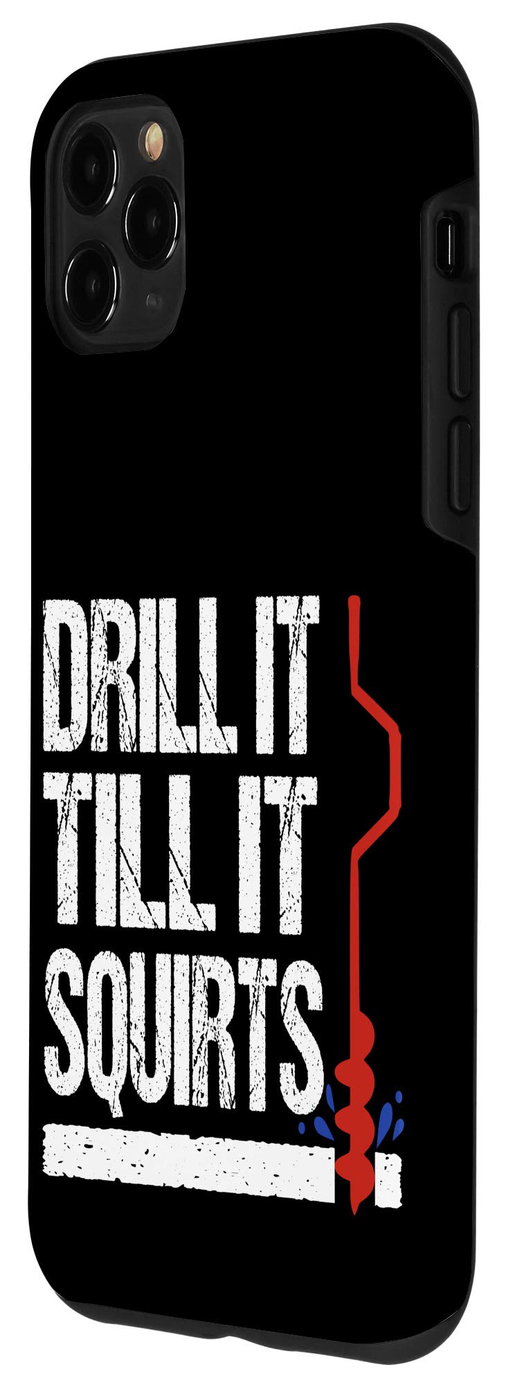 iPhone 11 Pro Max Case with Funny Ice Fishing Drill Auger Design - Perfect for Winter Fishing Enthusiasts & Outdoor Adventures