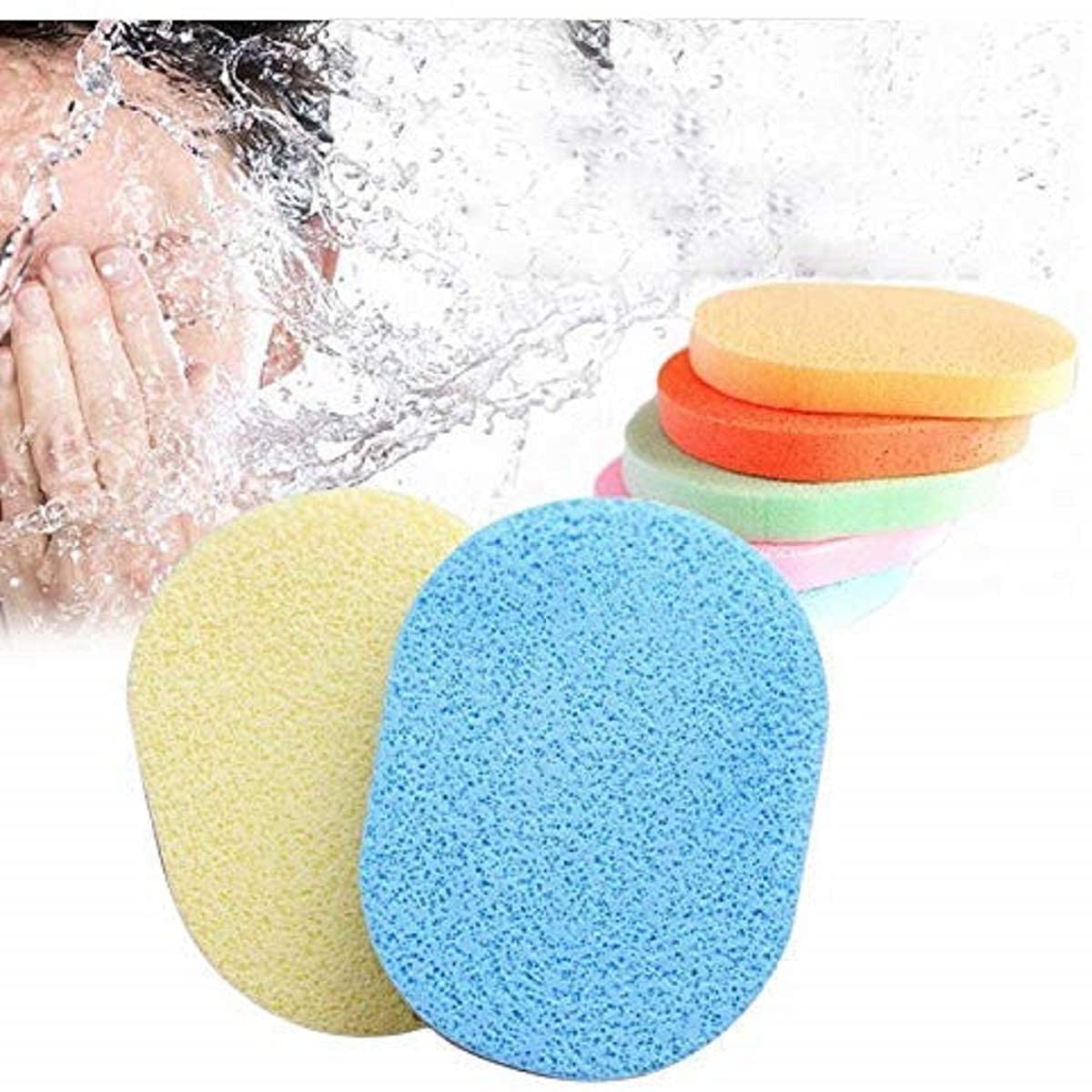 EQUVIA Professional Facial Cleansing Sponge & Brush Kit - Exfoliating Face Scrubber for Deep Pore Cleaning, Blackhead Removal & Makeup Removal (1 Pack Each) - Perfect for Daily Skincare Routine & Spa Treatments