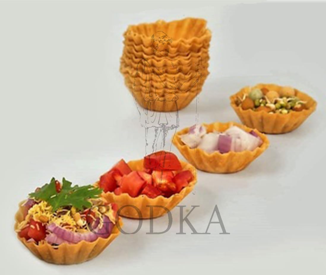 Authentic Indian Chaat Puri - 30 Pcs (120g) | Crispy Fried Delhi Snack for Diwali, Parties & Festivals | Perfect for Street Food Lovers & Special Occasions