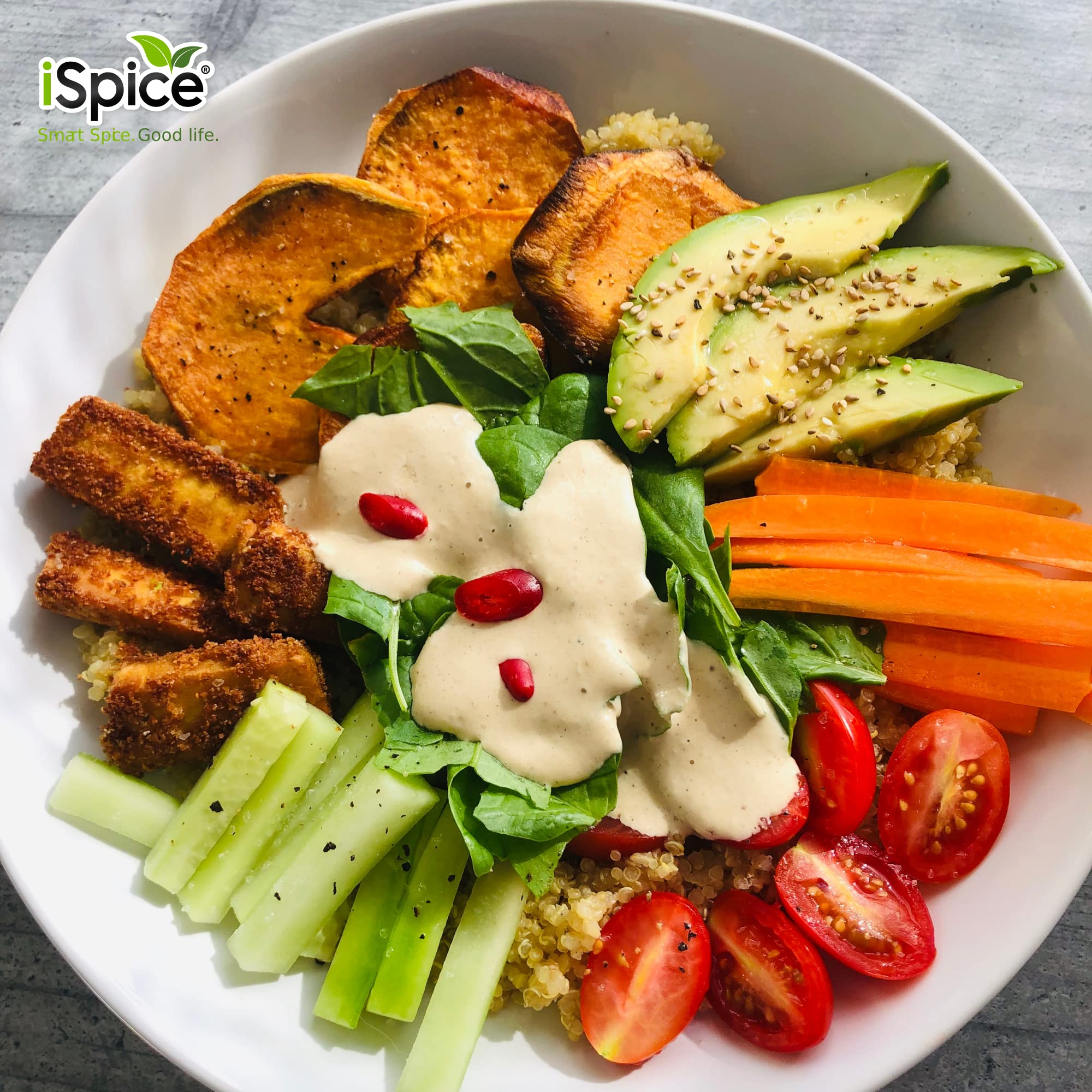 iSpice - 100% Pure All Natural Salt-Free Sugar-Free Vegetable Fat-Free Super Spice Blend | Ready to Use Wellness Seasoning for Healthy Cooking | Perfect for Salads, Soups, Grilled Meats & Vegan Dishes