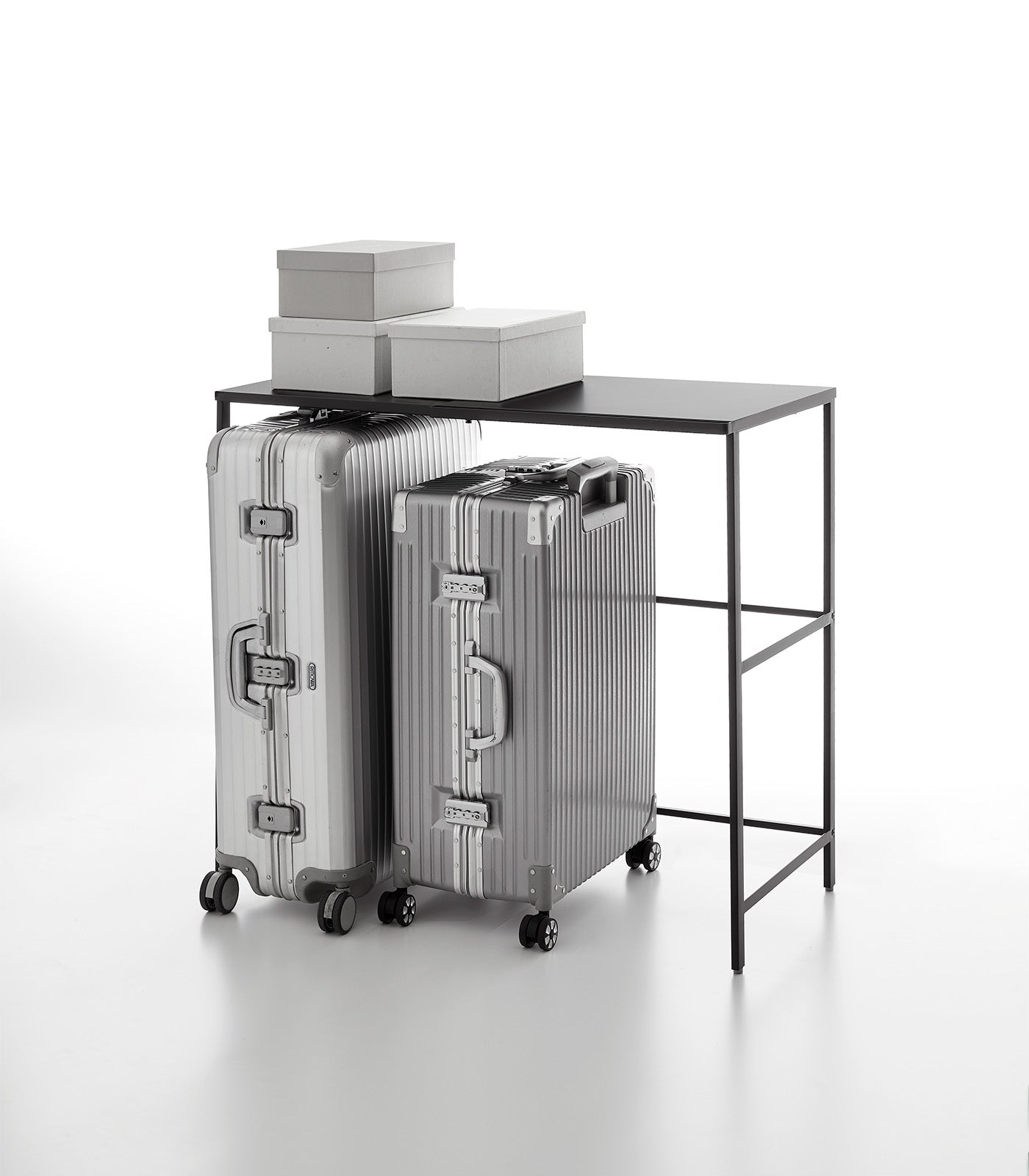 Expandable Suitcase Rack - Heavy Duty Steel Luggage Storage Organizer for Travel & Home Closet Organization
