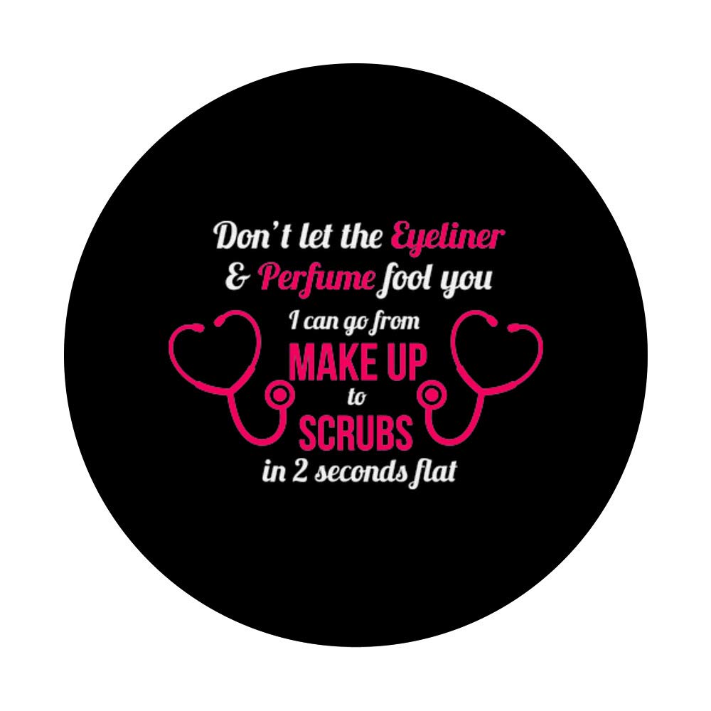 Funny RN LVN CNA Scrubs for Nurses - Nursing Graduate Gift - Swappable PopGrip PopSockets - Perfect for Hospitals, Clinics & Nursing School