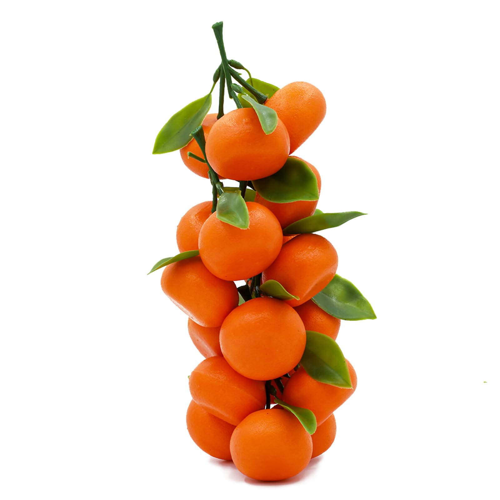 Mini Artificial Orange Clusters - 15Pcs Fake Plastic Orange Fruits for Wedding, Home, Party & Kitchen Decor - Realistic Citrus Simulation Props for Table Centerpieces, DIY Crafts, and Holiday Displays