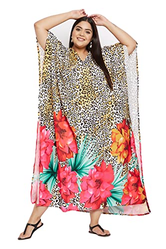 Multicolor Floral Caftans Dress