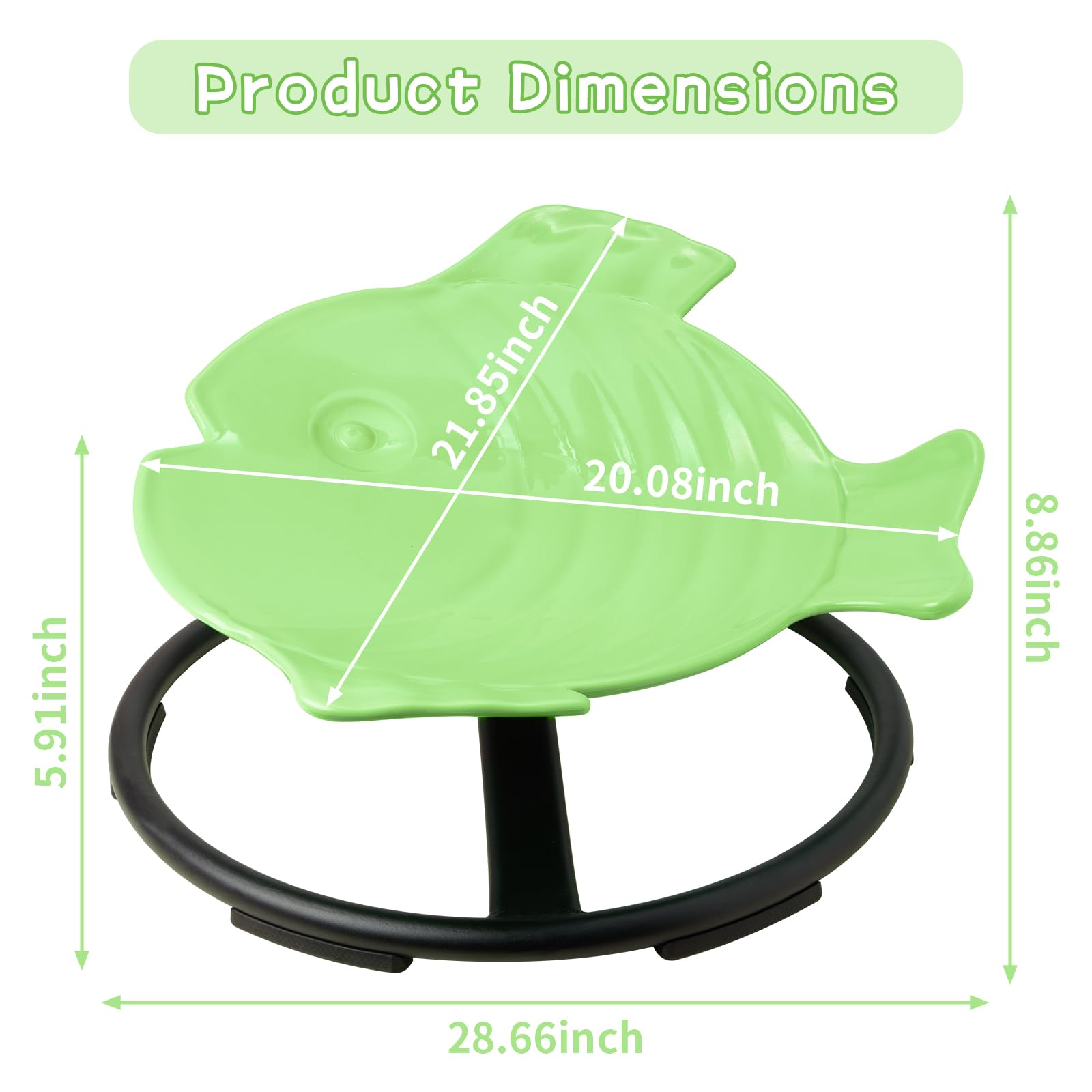 Kids Swivel Chair - Sensory Spinning Chair for Autism & ADHD | Body Balance & Coordination Training Tool | Non-Slip Metal Base | Perfect for Classroom, Therapy & Home Use