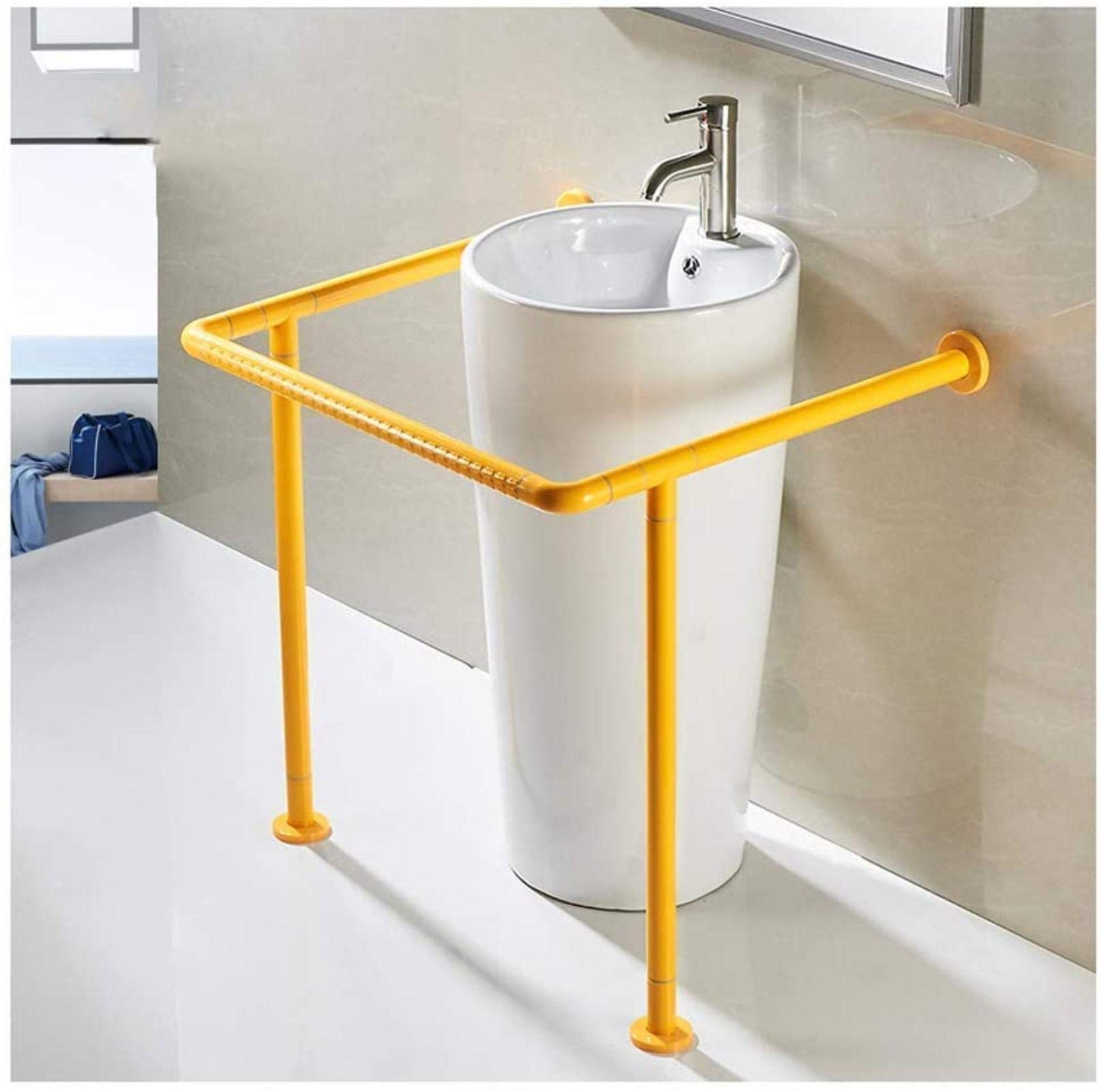 Handiya Adjustable Bathroom Safety Grab Bar - Sturdy Support Rail for Toilet, Wash Basin & Shower - Anti-Slip Handle for Elderly & Disabled - Perfect for Bathroom Safety & Fall Prevention