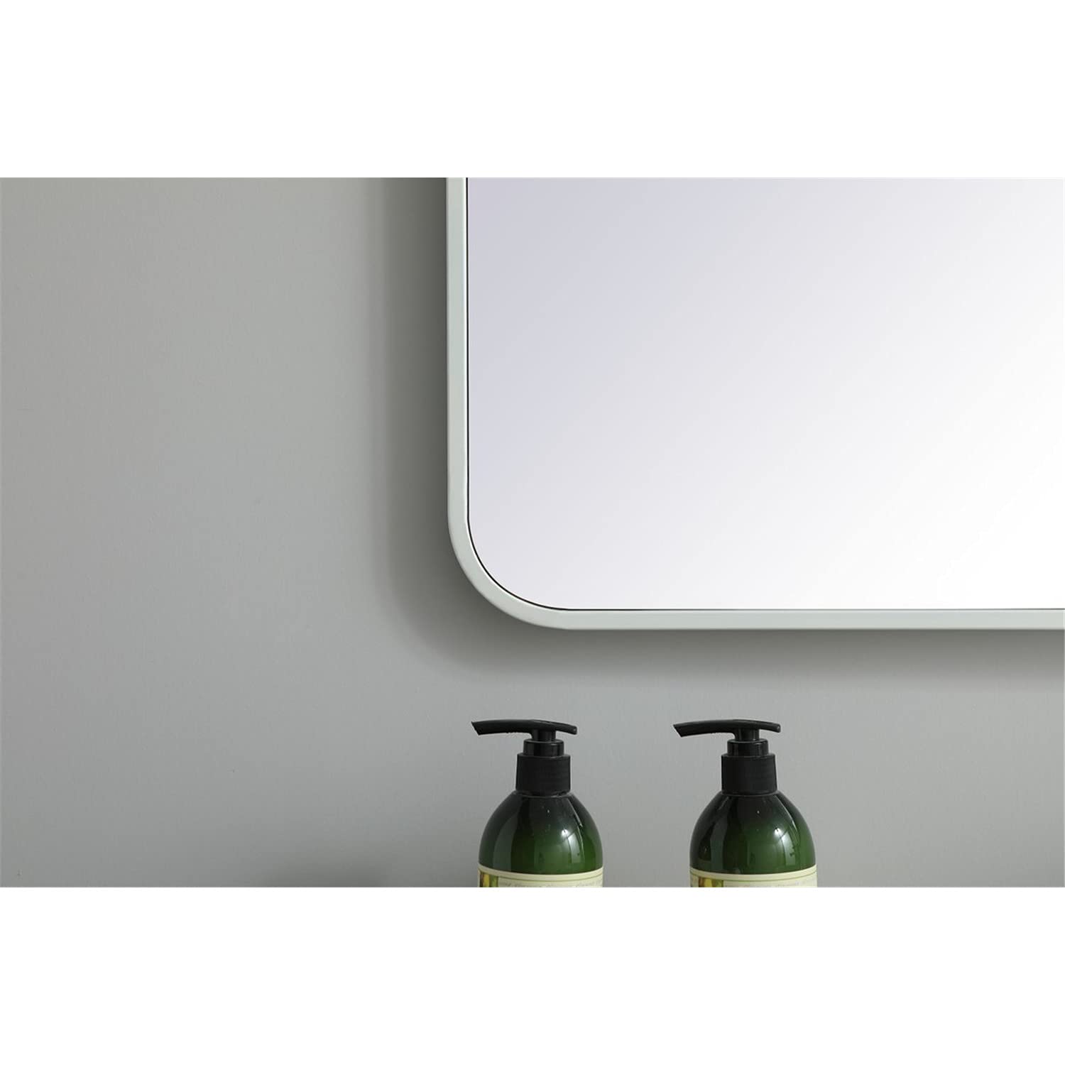 Elegant White Metal Rectangular Mirror 30x40 - Home Decor & Wall Styling